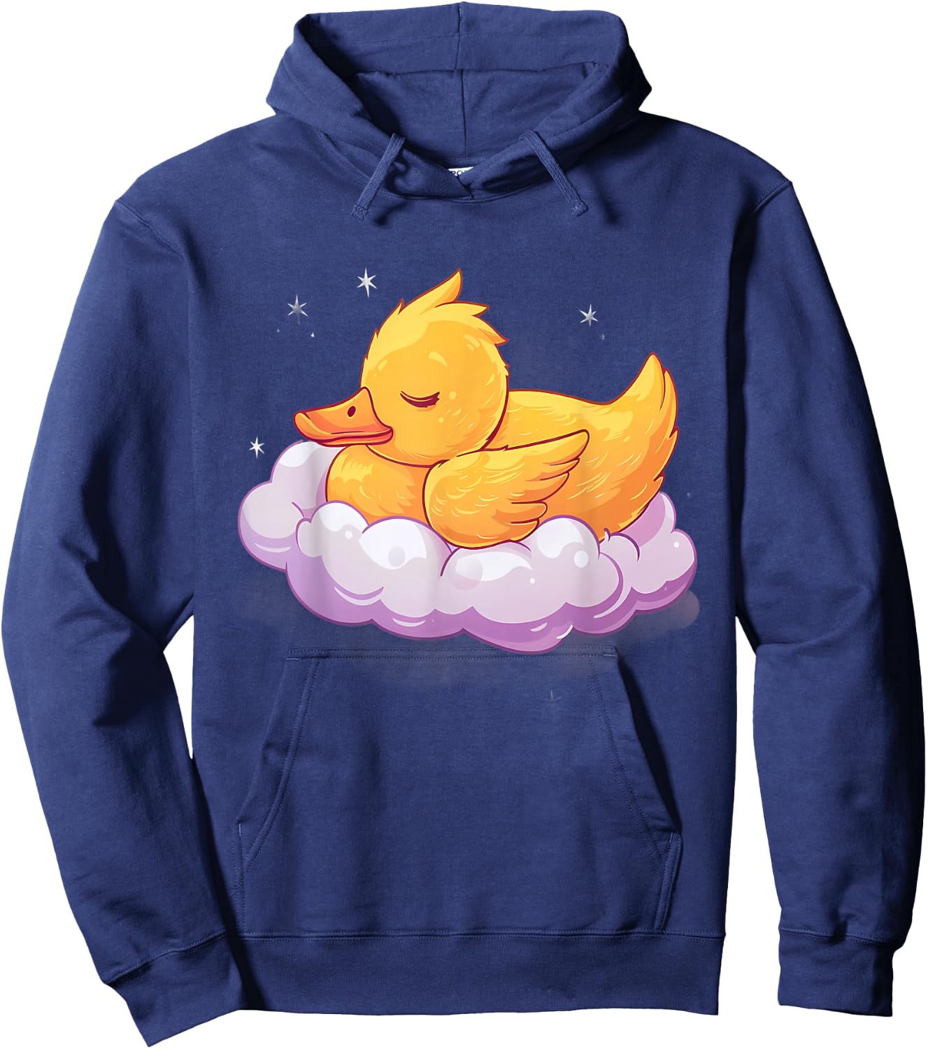 Duck Sleeping Cloud Sleep Duck Sleepy Animal Duck Lover Hoodie - Hoodie | Navy