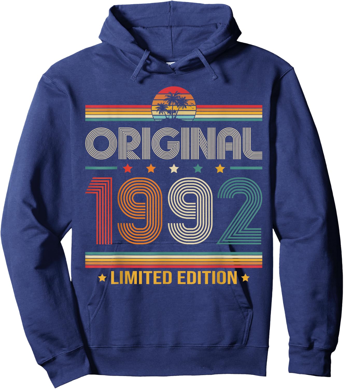 34th Birthday Gift Man Woman Original Vintage 1992 34 Years Hoodie - Hoodie | Navy