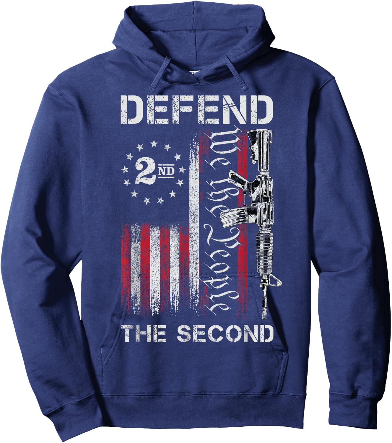 We The People Defend The Second Pro 2nd Amendment Rights Hoodie - Hoodie | Navy