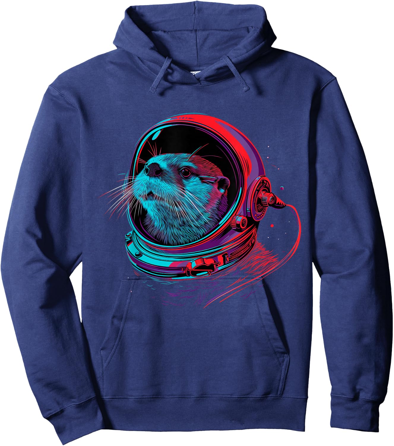 Otter Astronaut Funny Animal Sea Otter Space Hoodie - Hoodie | Navy