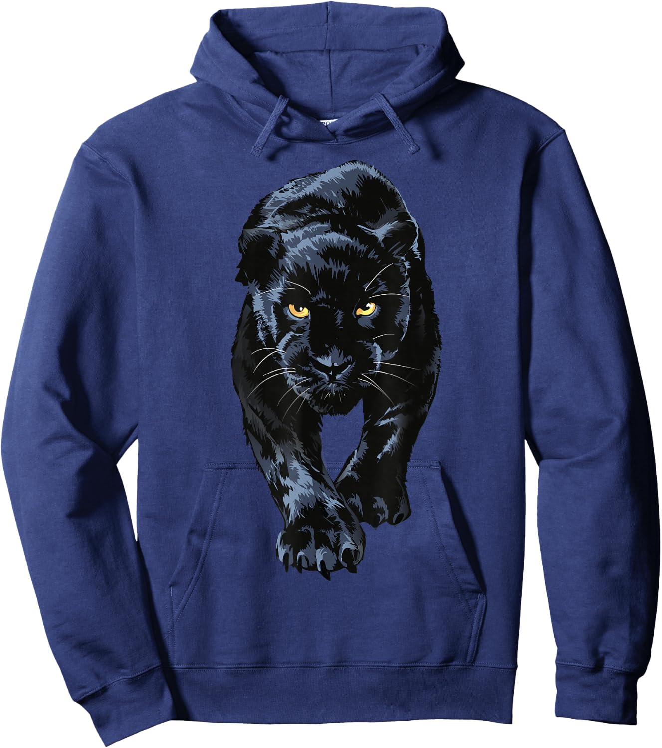 Black Panther Walking for Lovers Animal Leopard and Jaguar , black Hoodie - Hoodie | Navy