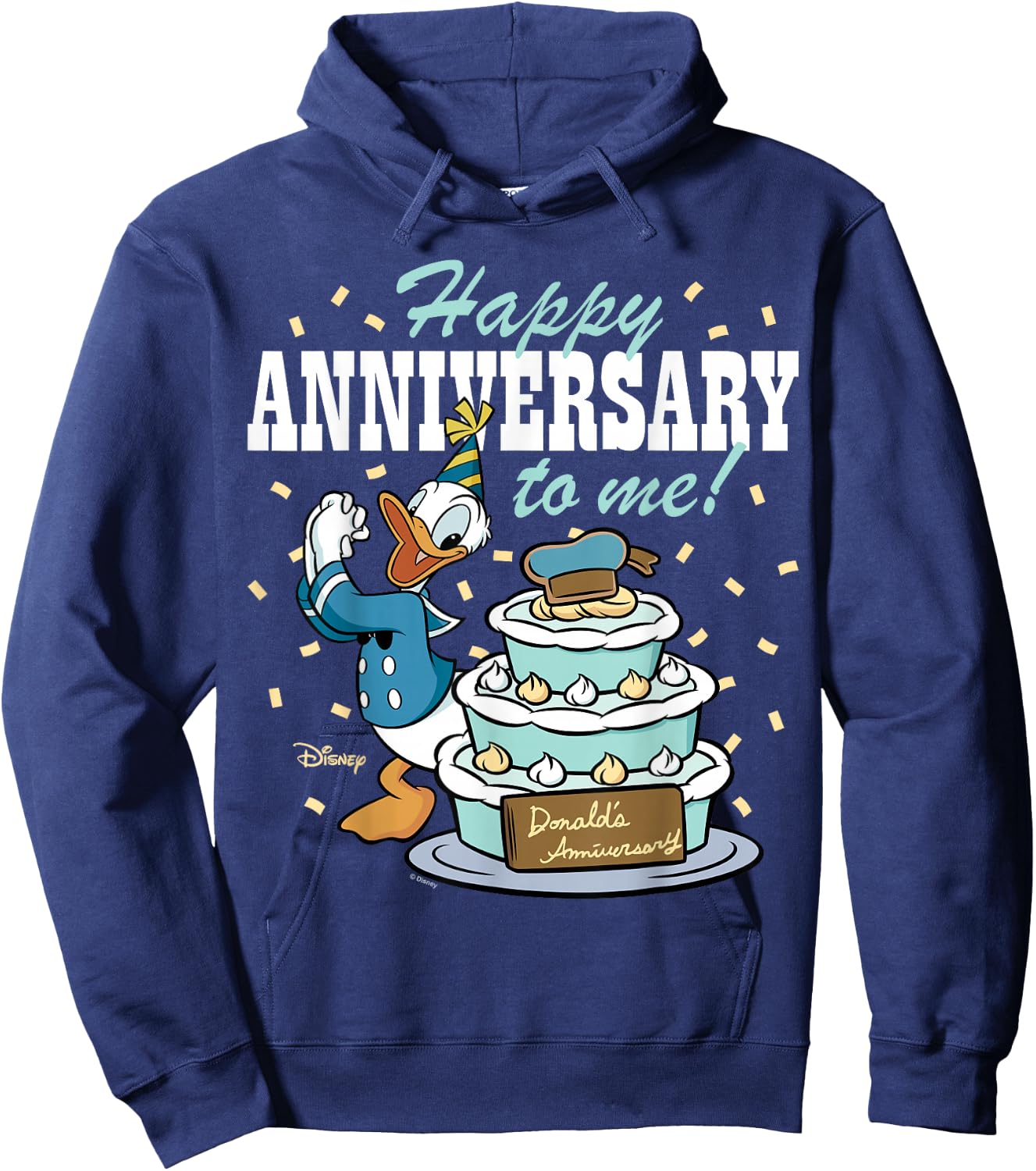 Donald Duck - Happy Anniversary To Me Hoodie - Hoodie | Navy