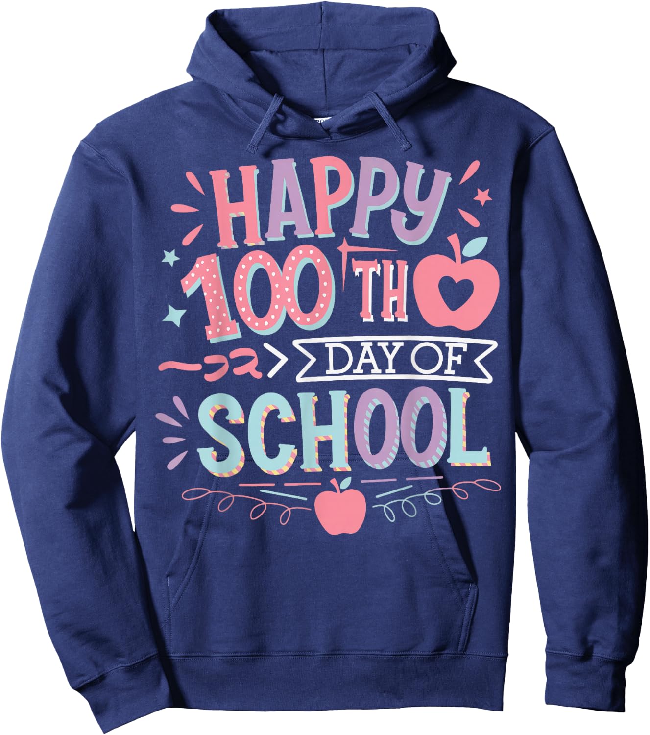 100 Days of School Dinosaur Elementary School Student Pupil Hoodie - Hoodie | Navy