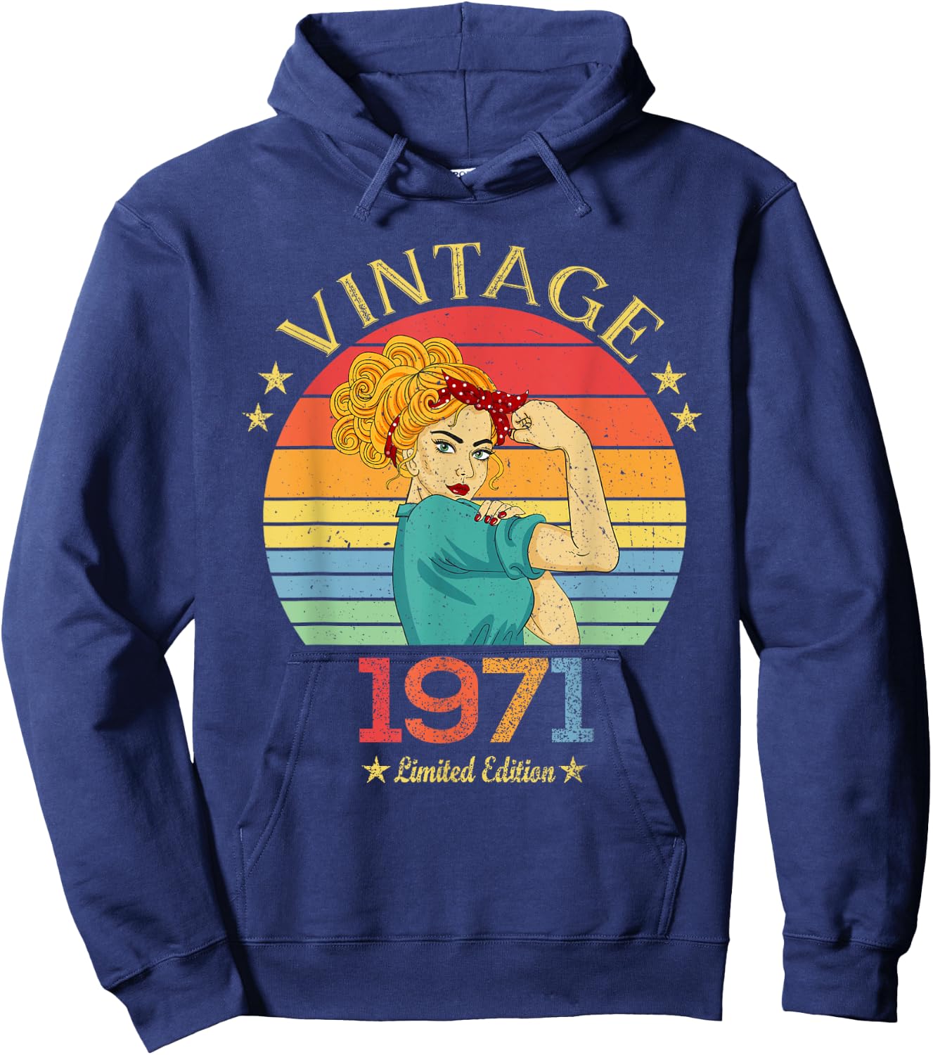 1971. Gift Vintage 1971 Gifts Born in 1971 Hoodie - Hoodie | Navy