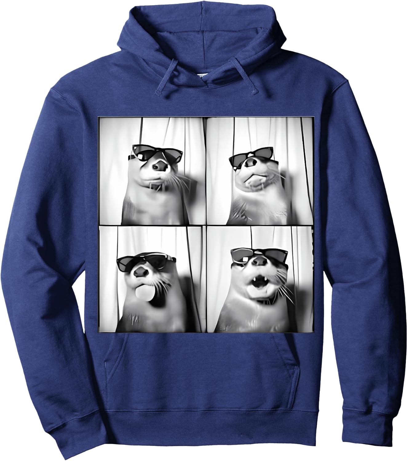 Funny Otter in Sunglasses Love Otters Sea Otter Lover Hoodie - Hoodie | Navy