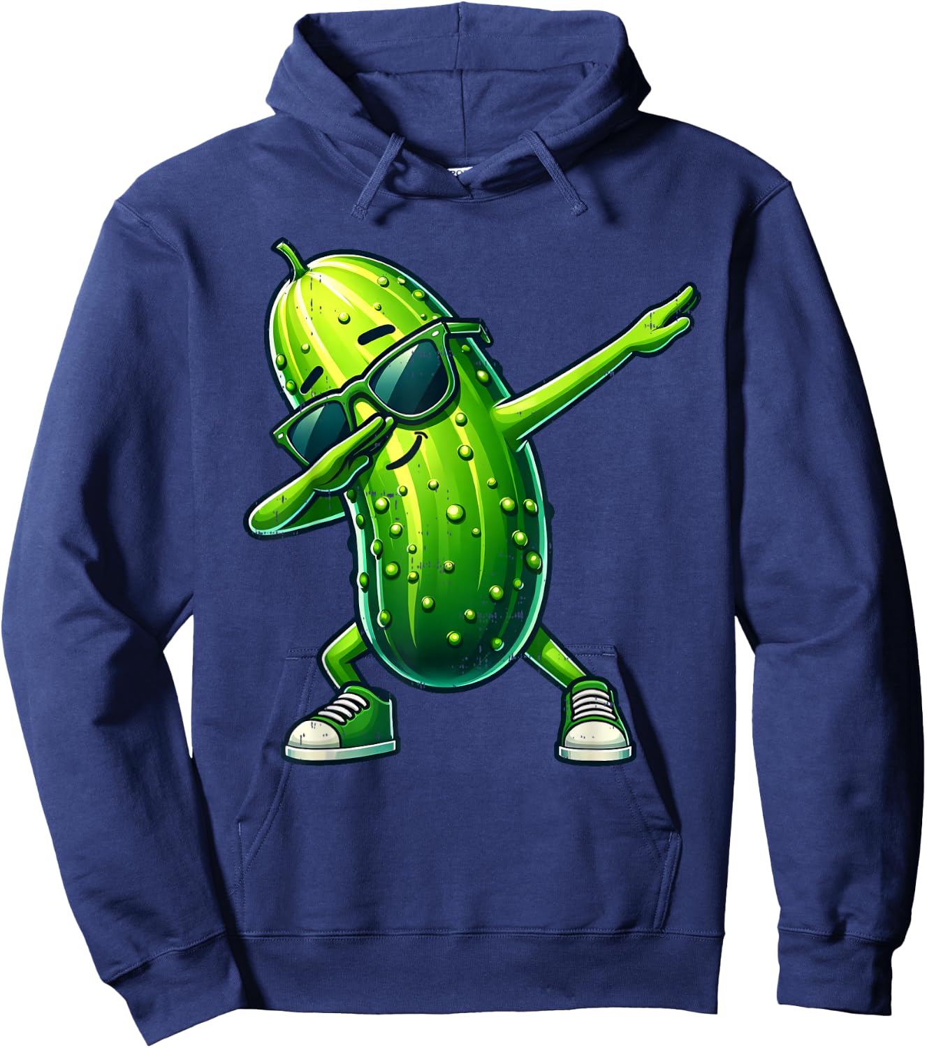 Pickle Dabbing Funny Dancing Cucumber Boys Girls Kids , Black, S Hoodie - Hoodie | Navy