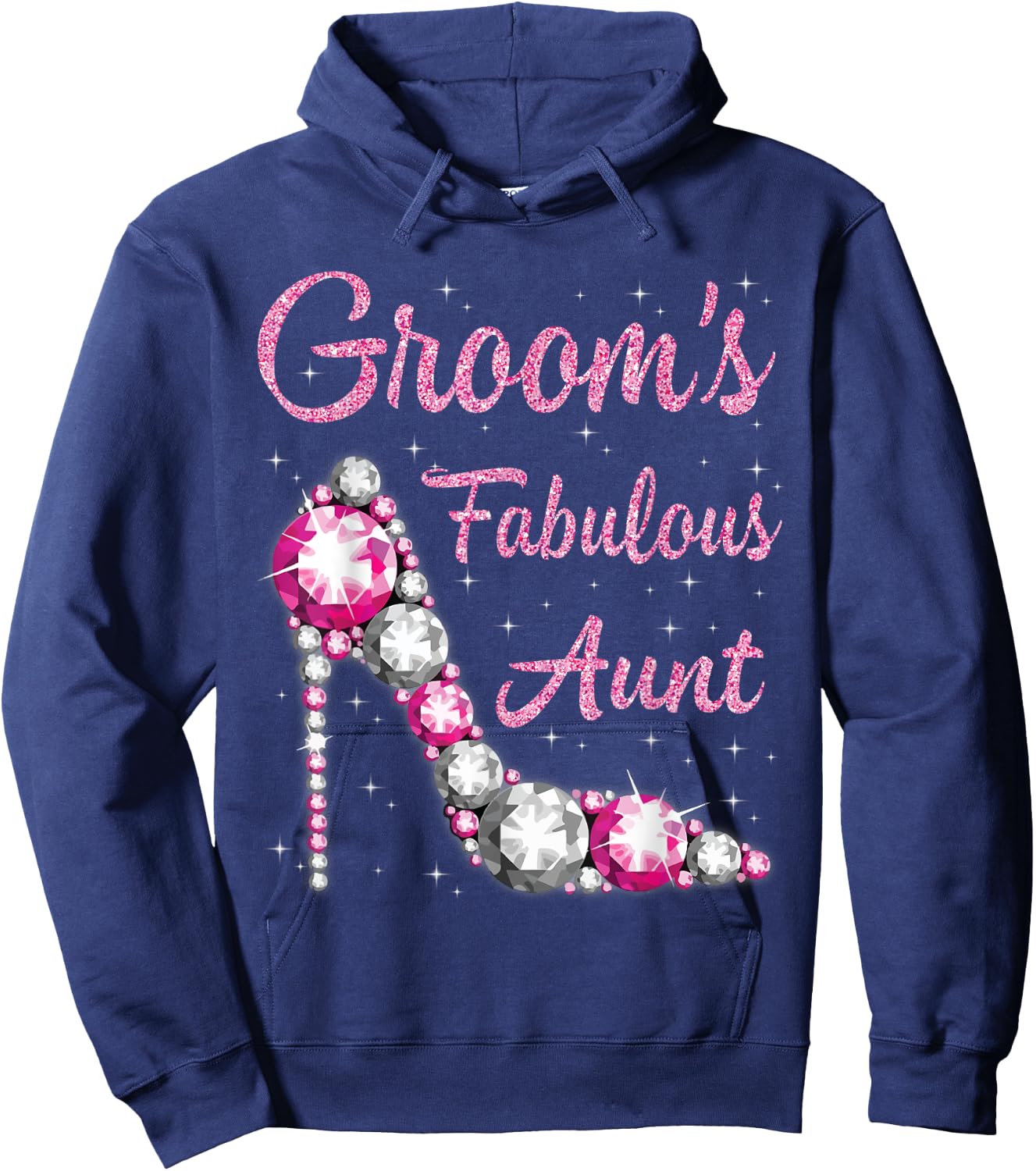Groom's Fabulous Aunt Happy Wedding Marry Married Day Hoodie - Hoodie | Navy