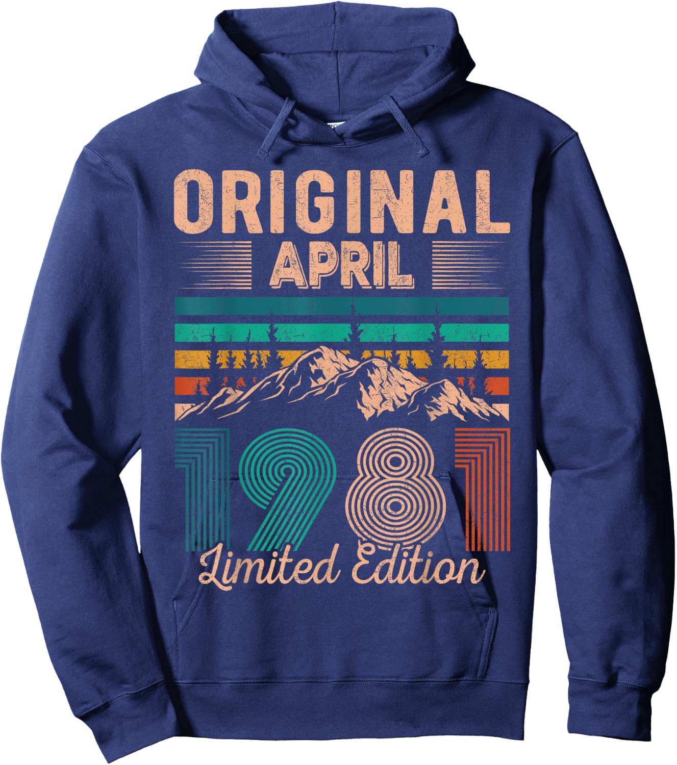 Original April 1981 Born in April 1981 Birthday Hoodie - Hoodie | Navy