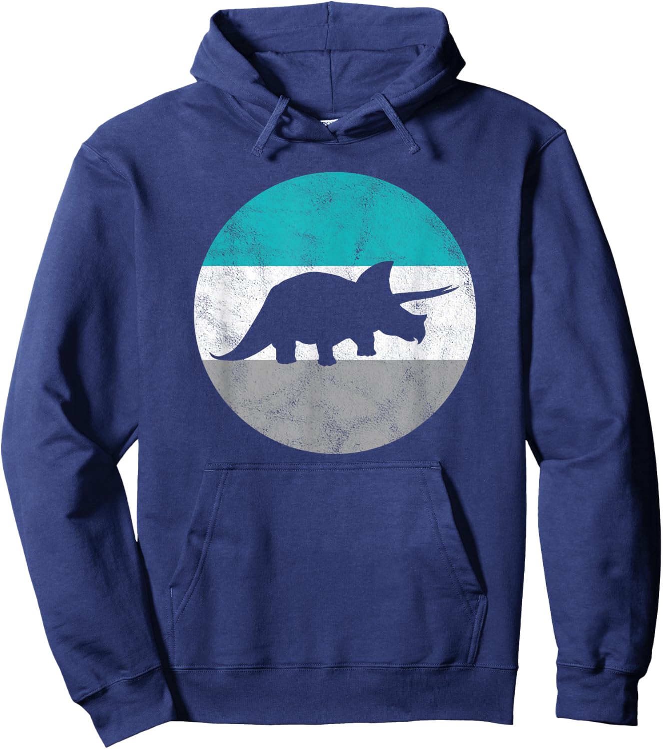 Triceratops Dinosaur Retro Gift Women Boys & Girls Hoodie - Hoodie | Navy