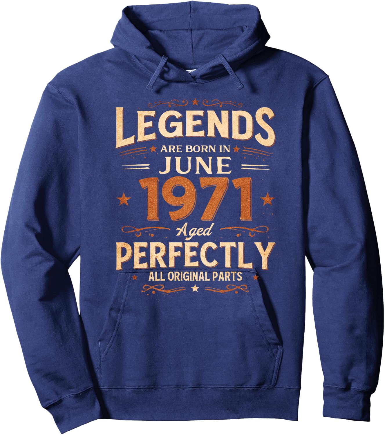 55 Ans Anniversaire Homme Cadeau Juin 1971 Vintage Haut de Gamme Hoodie - Hoodie | Navy