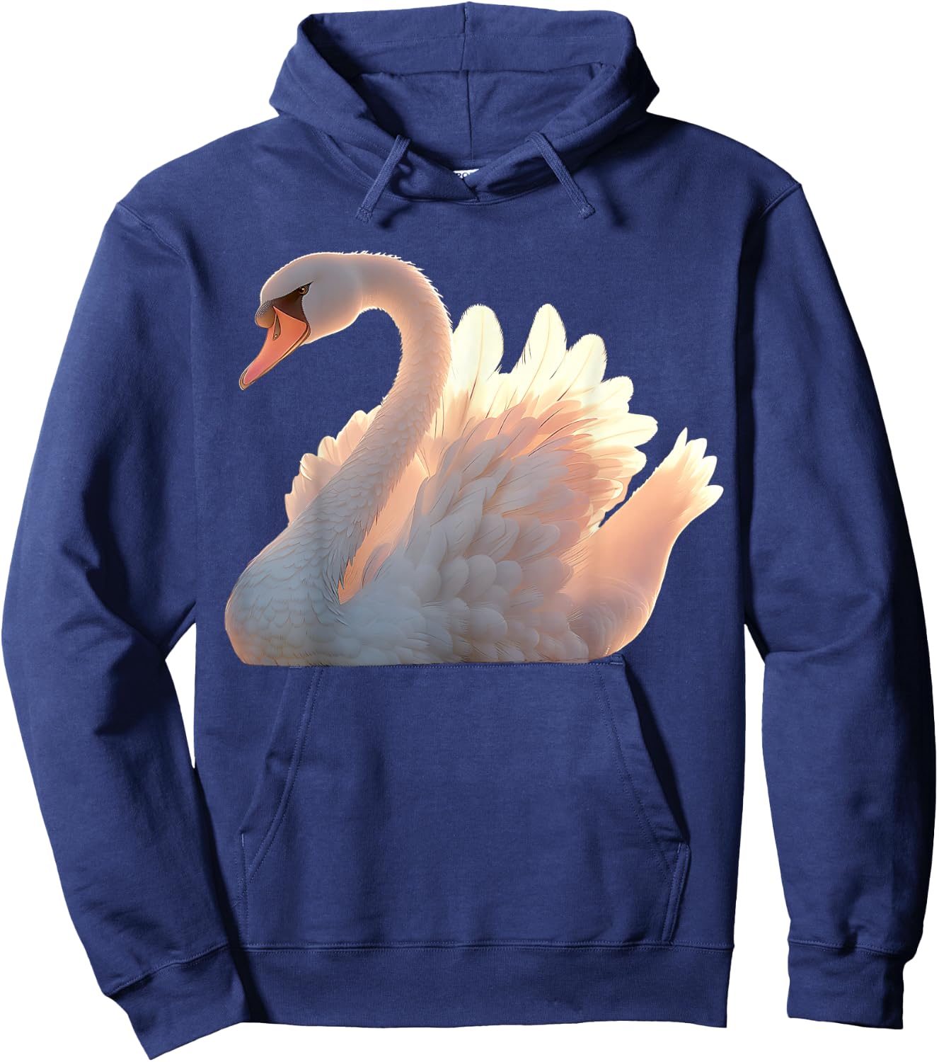 Swan White Mute Swans Goose Duck Swan Hoodie - Hoodie | Navy