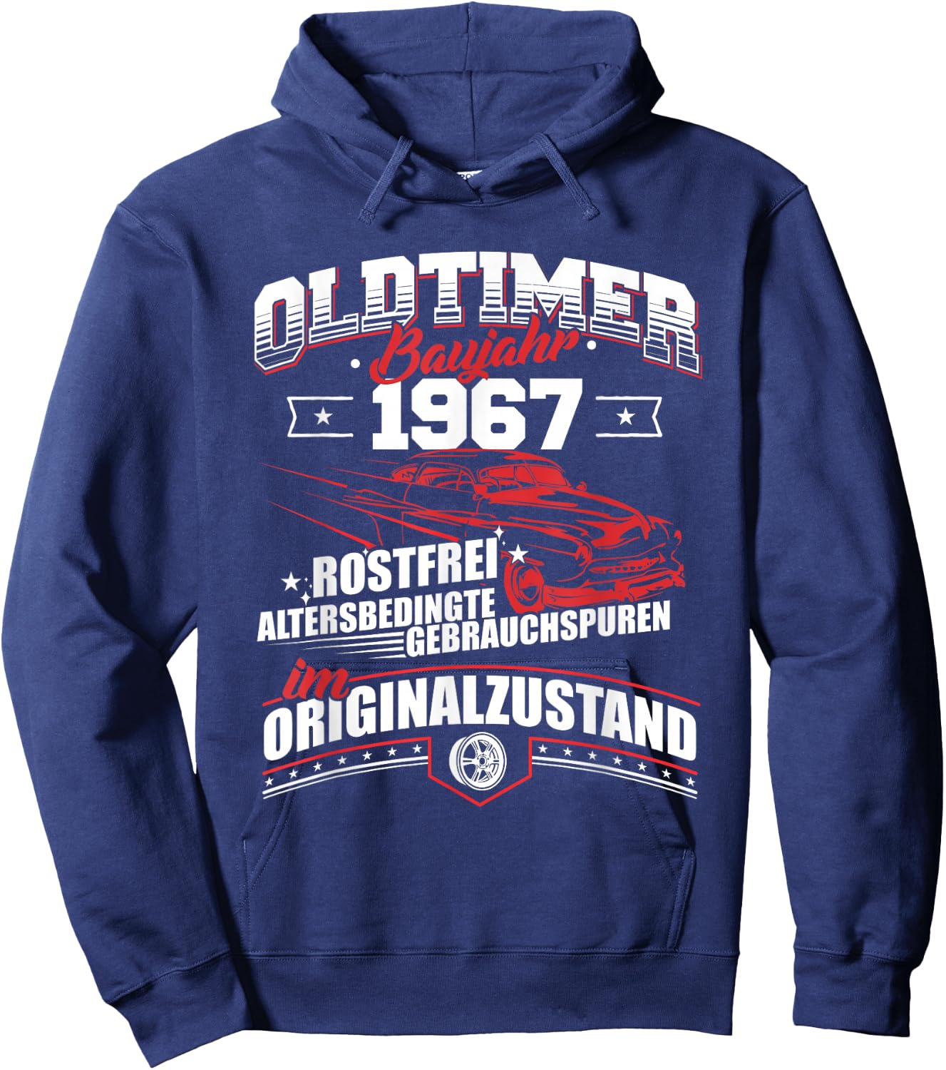 Oldtimer Baujahr 1967 Jahrgang Geburtsjahr Geburtstag Hoodie - Hoodie | Navy