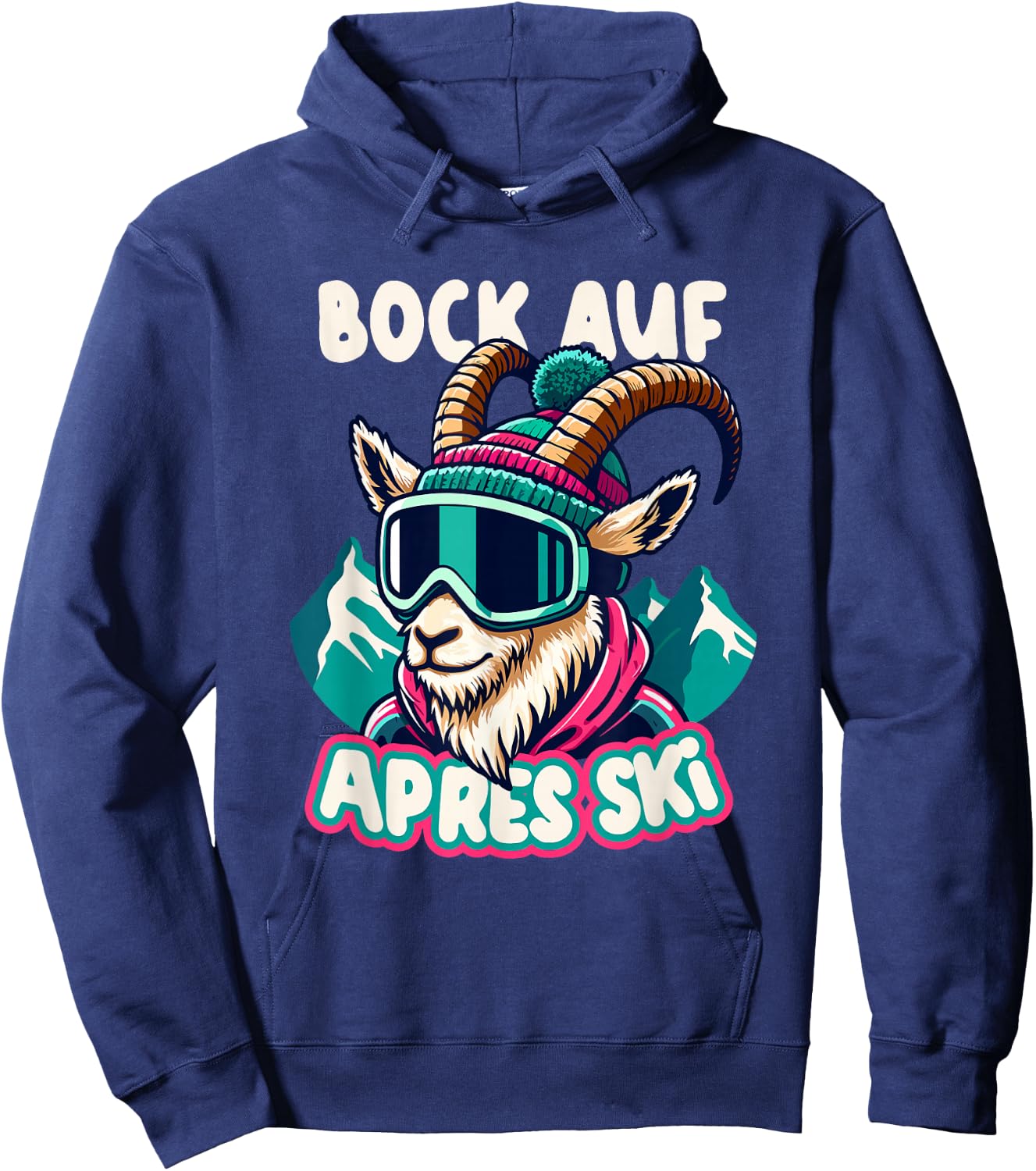 Bock auf Apres-Ski Holiday Winter Party Outfit , black Hoodie - Hoodie | Navy