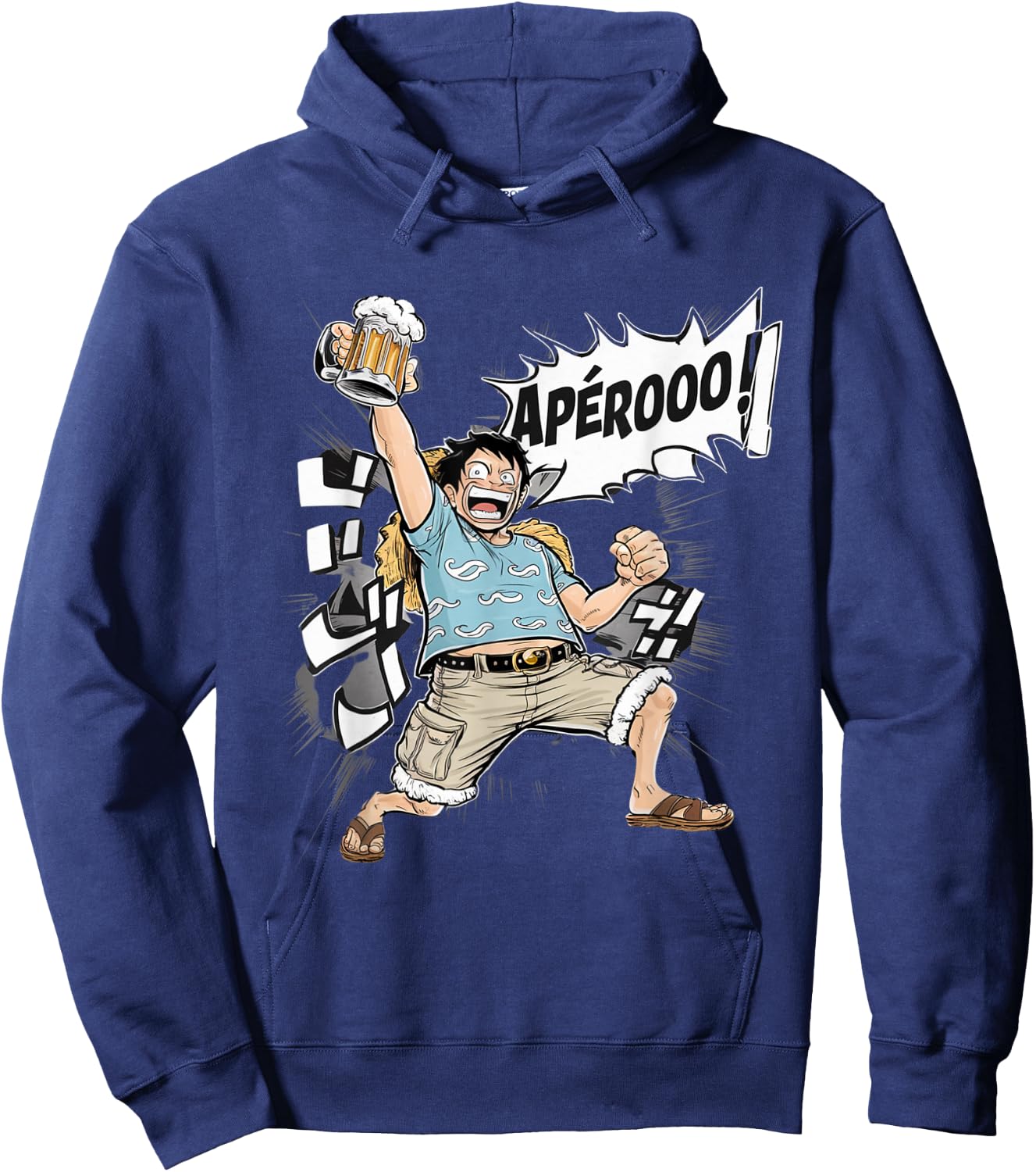 Aperitif Anime Gift Manga Beer Humour Japan Aperitif , Black, S Hoodie - Hoodie | Navy