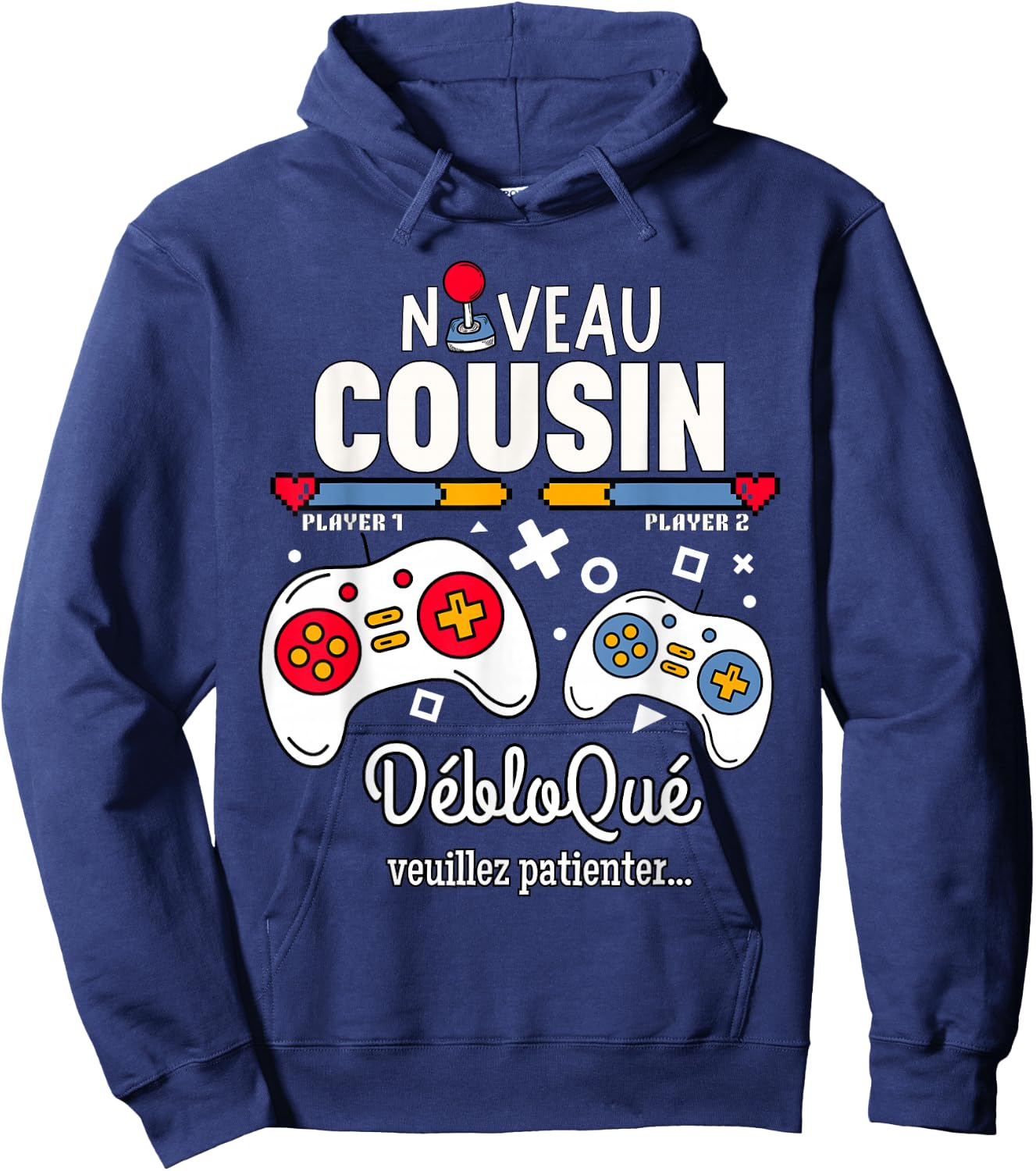 Future Cousin 2025 Gift Soon Cousin Gamer Humor , Black, S Hoodie - Hoodie | Navy