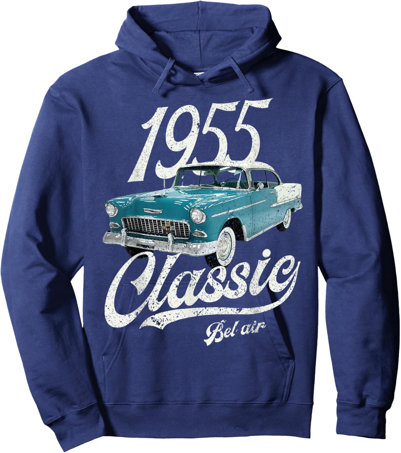 I'm Not Old I'm A Classic Bel Air Co. 1955 Chevy's Bel Air Blue Adults Retro Classic Car Hoodie - Hoodie | Navy