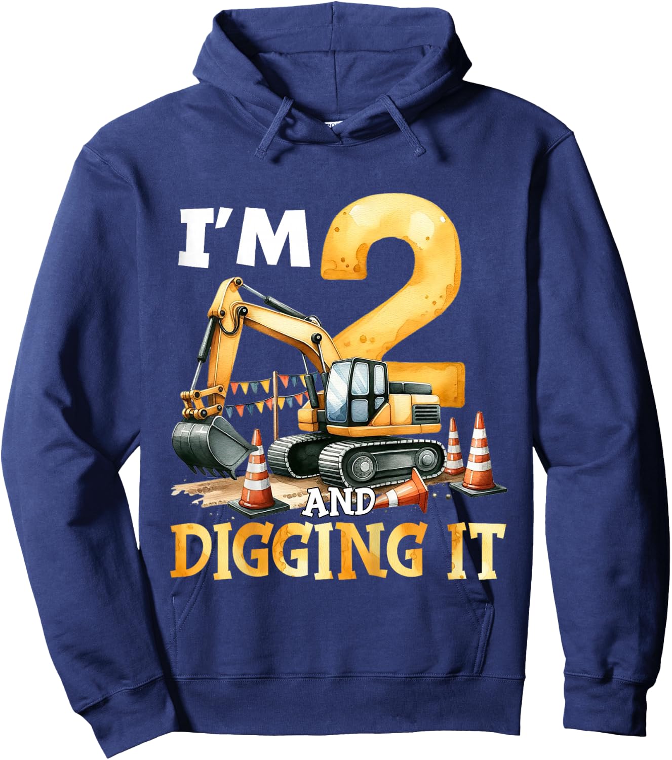 2 Ans 2 Ans garçon Construction garçon 2 Ans Hoodie - Hoodie | Navy