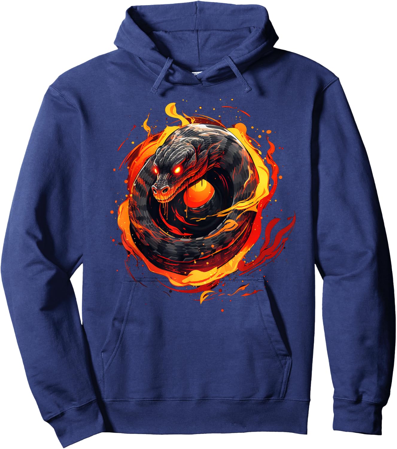 Great Snake Flames for Reptile Animals and Pets Lovers Hoodie - Hoodie | Navy
