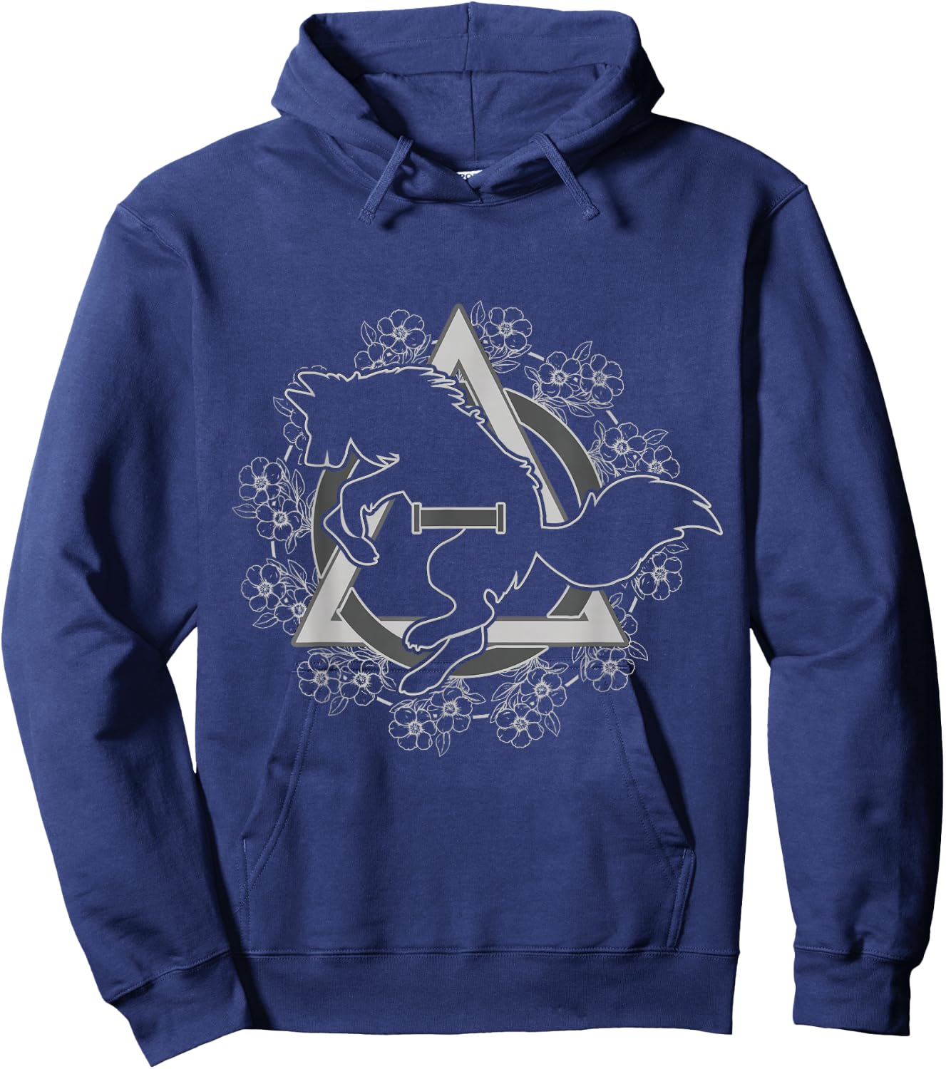 Therian Theta Delta Wolf Hound Fox Dog Otherkin Furry , Black, S Hoodie - Hoodie | Navy