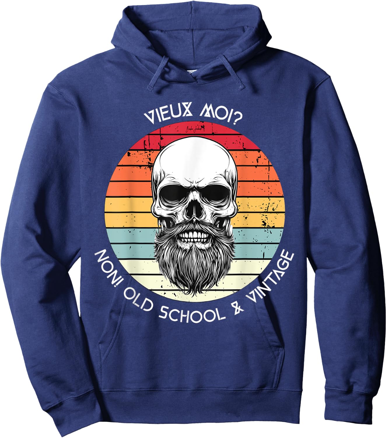 Old Me? No! Old School & Vintage Husband Gift , Black, S Hoodie - Hoodie | Navy