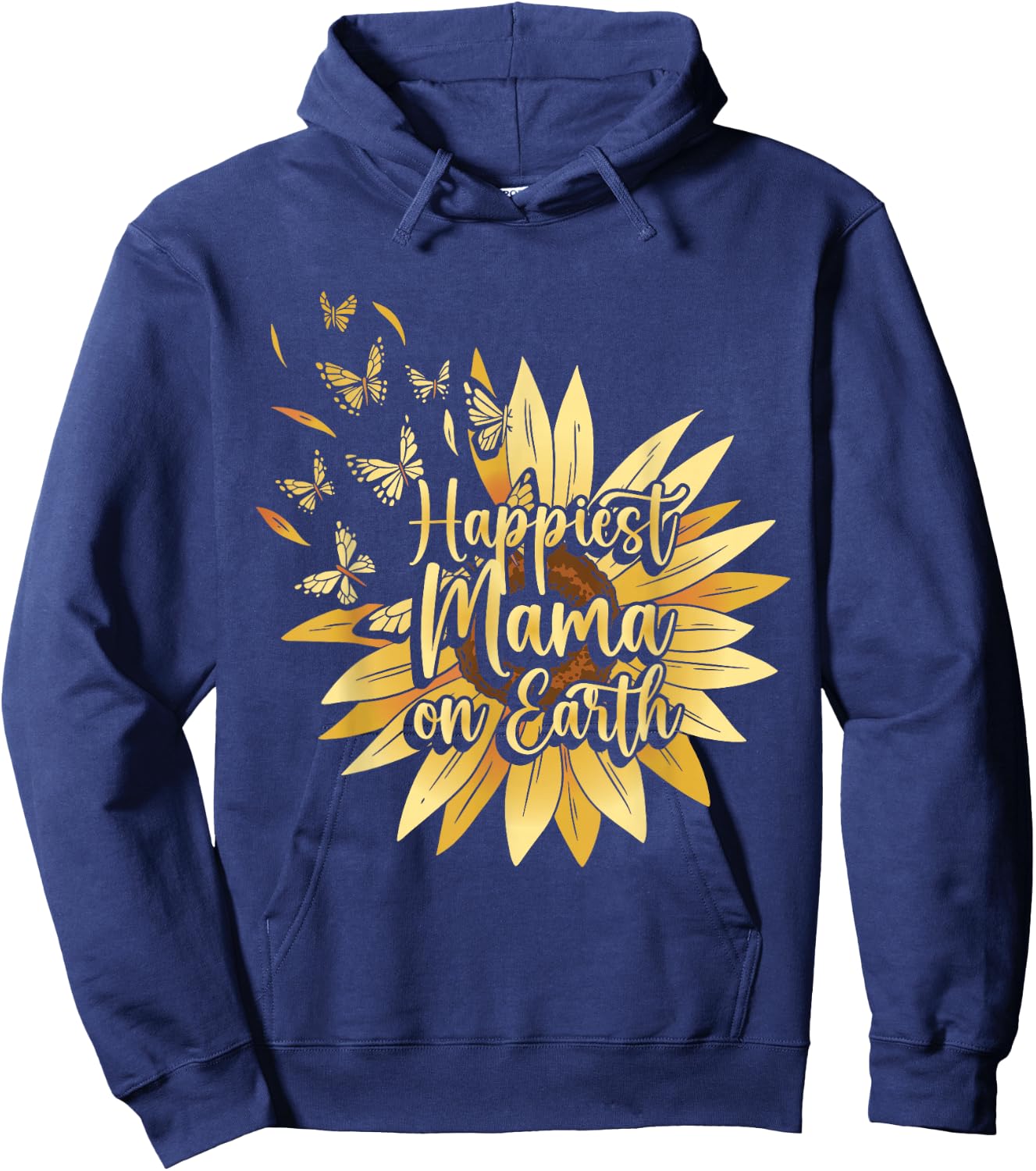 Yellow Flower Mom Sunflower Summer Hoodie - Hoodie | Navy