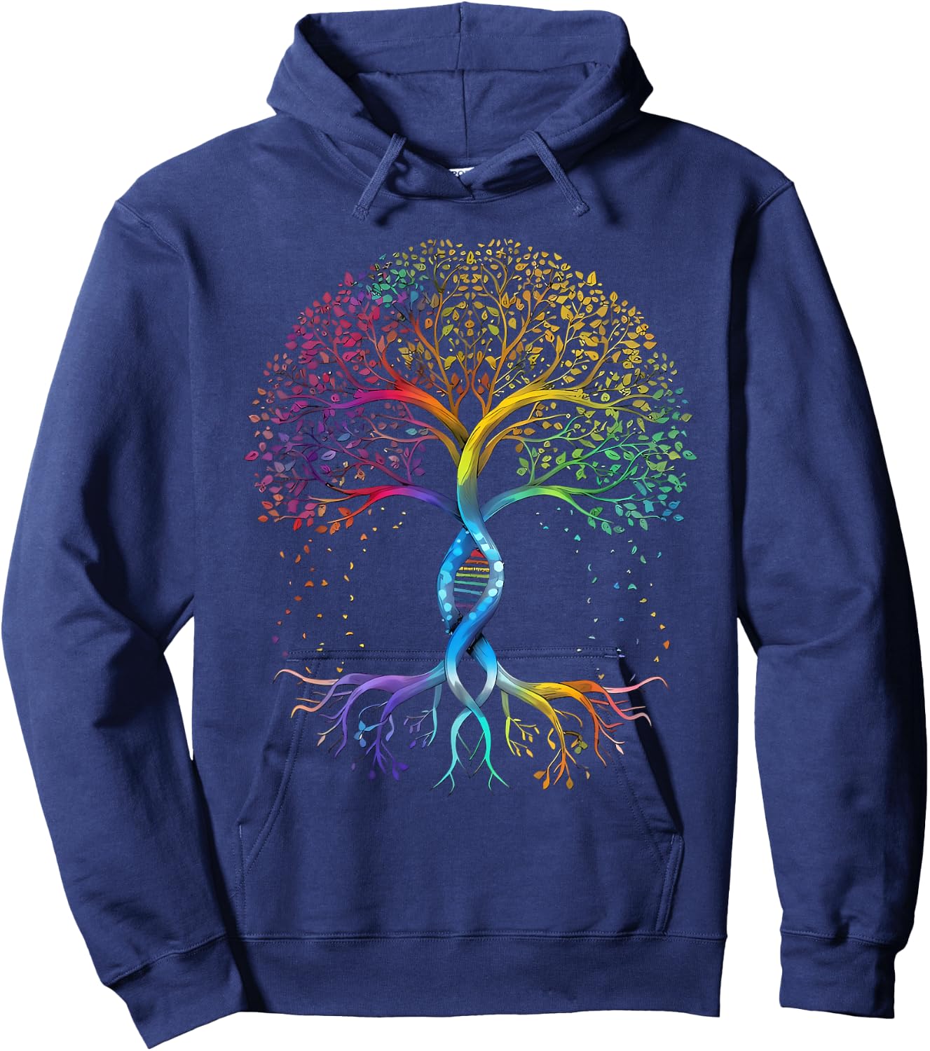 Tree Life Rainbow LGBT Flag Gay Pride Ally Hoodie - Hoodie | Navy