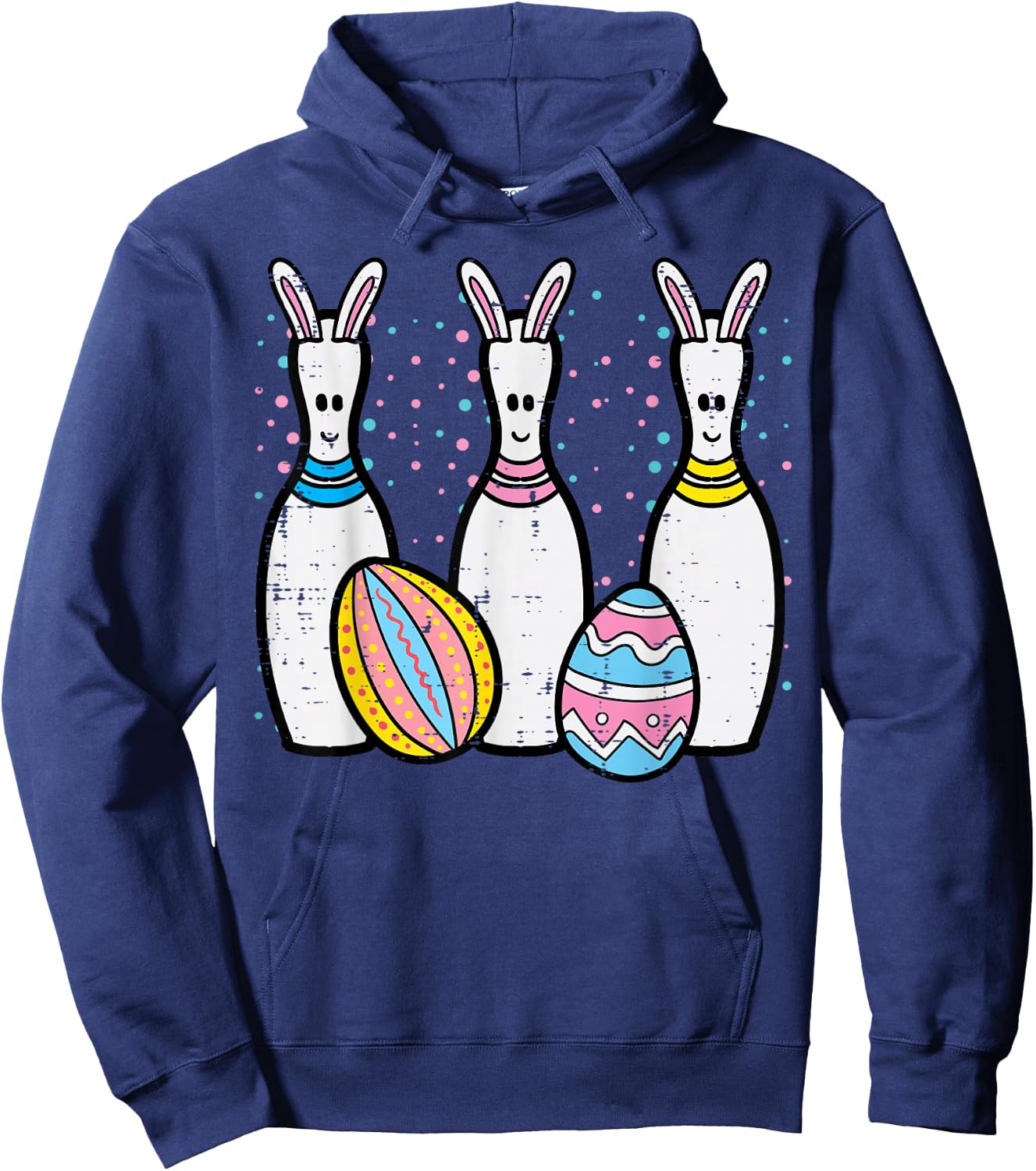 Easter Bowling Egg Hunting Funny Bowler Men Women Kids Youth Hoodie - Hoodie | Navy