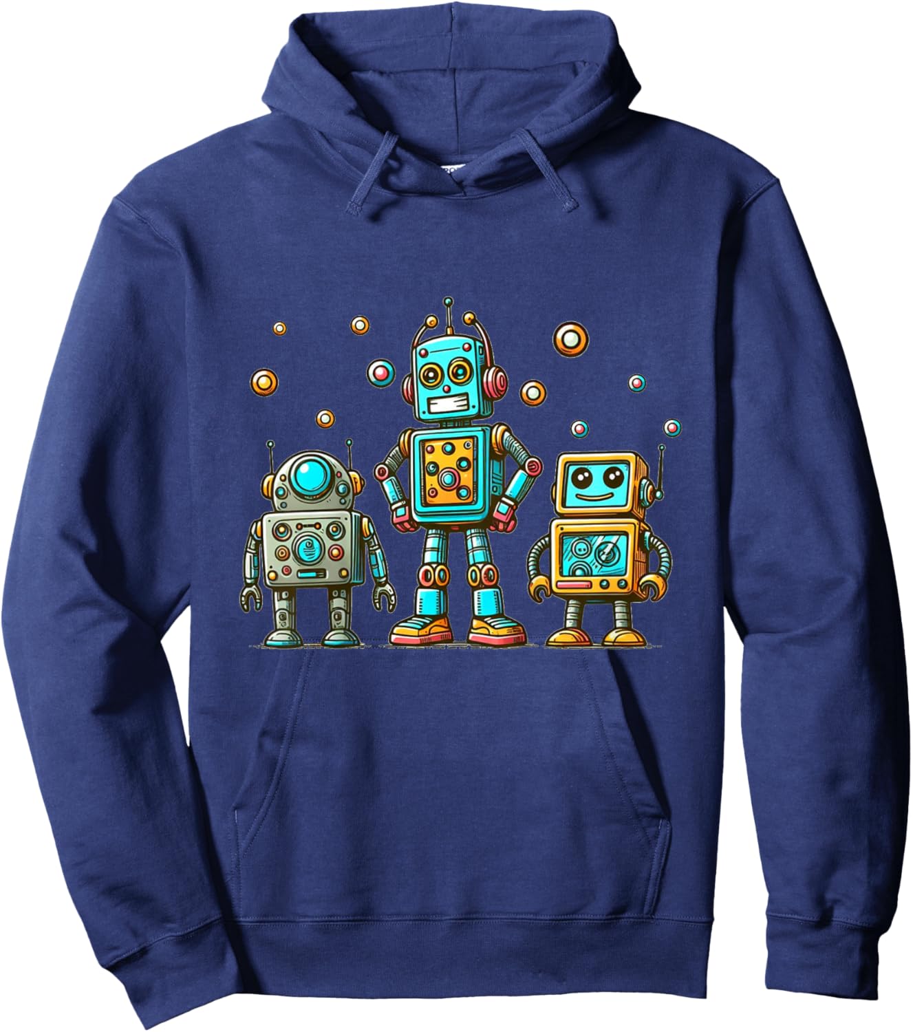 Kids Robot Science Technology Future | Kids Girls & Boys , Blue, 2 Hoodie - Hoodie | Navy