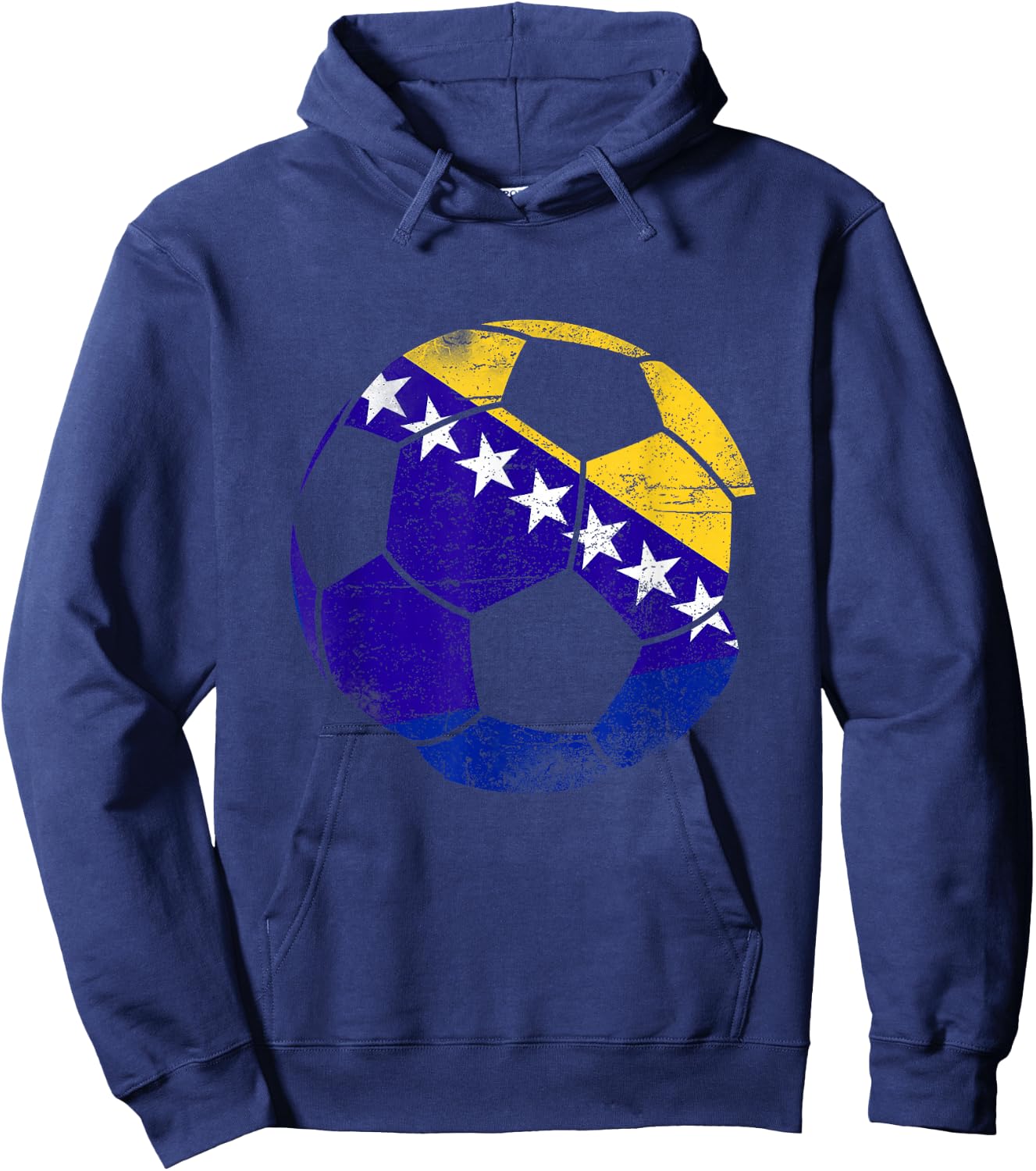 Bosnien-Fußball, Bosnien, Bosnien-Flagge. Hoodie - Hoodie | Navy