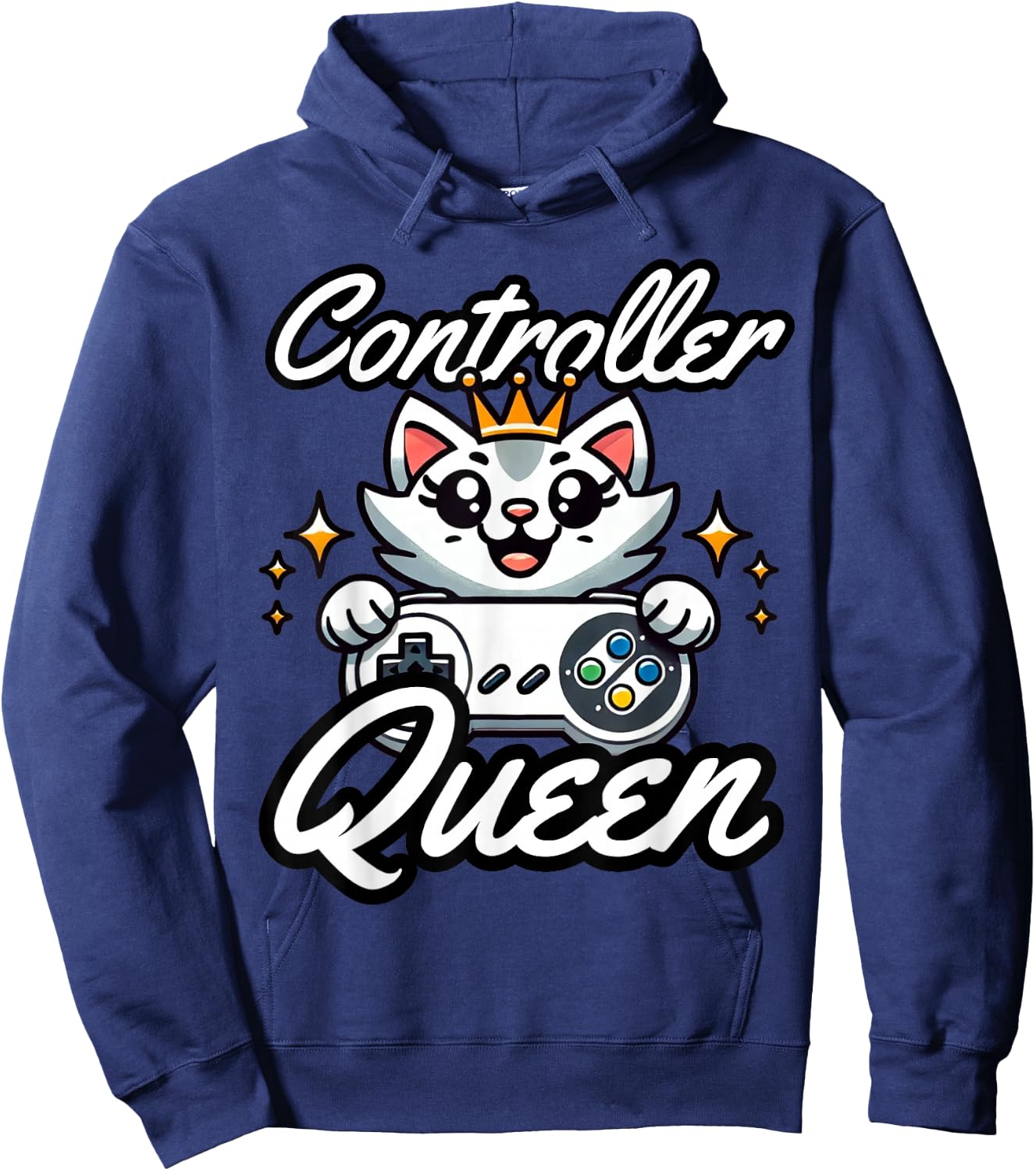 Gamer Girl Cat Gaming Cute Video Game Women Girls Hoodie - Hoodie | Navy