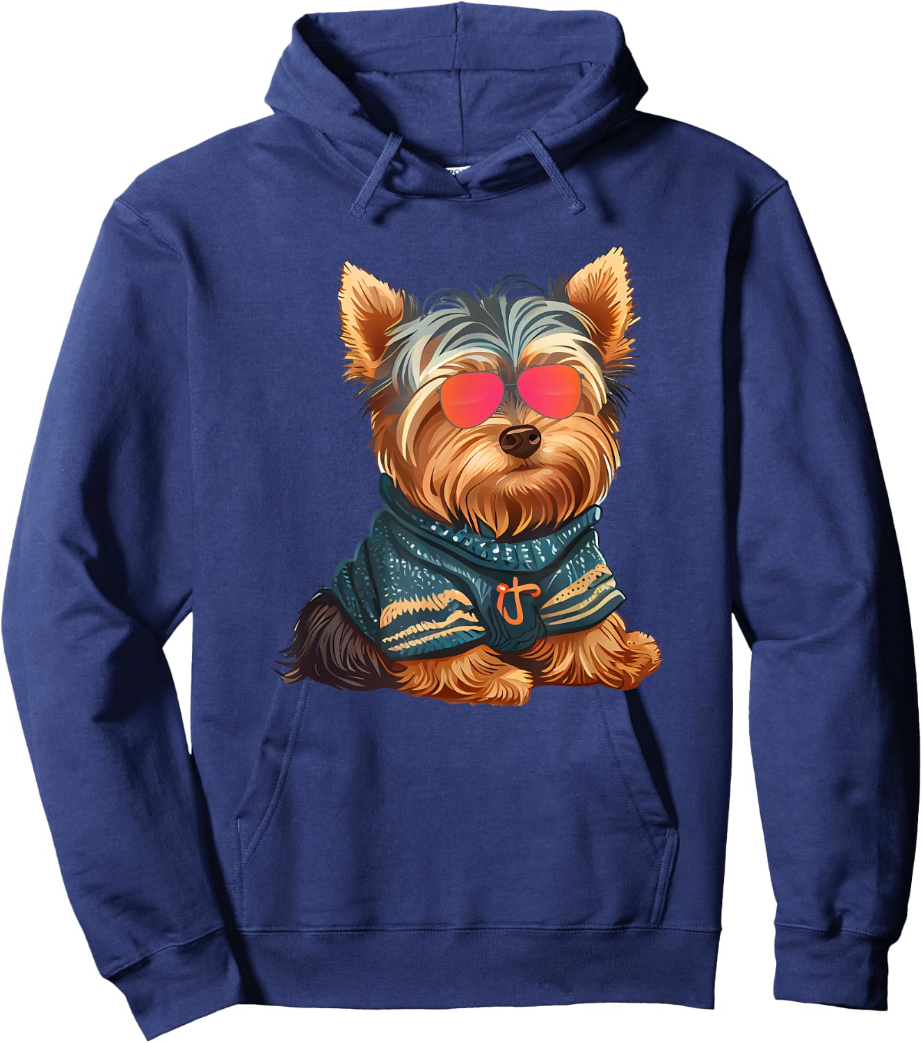 Yorkshire Terrier Shirt Yorkie Dog Men's Graphic Hoodie - Hoodie | Navy