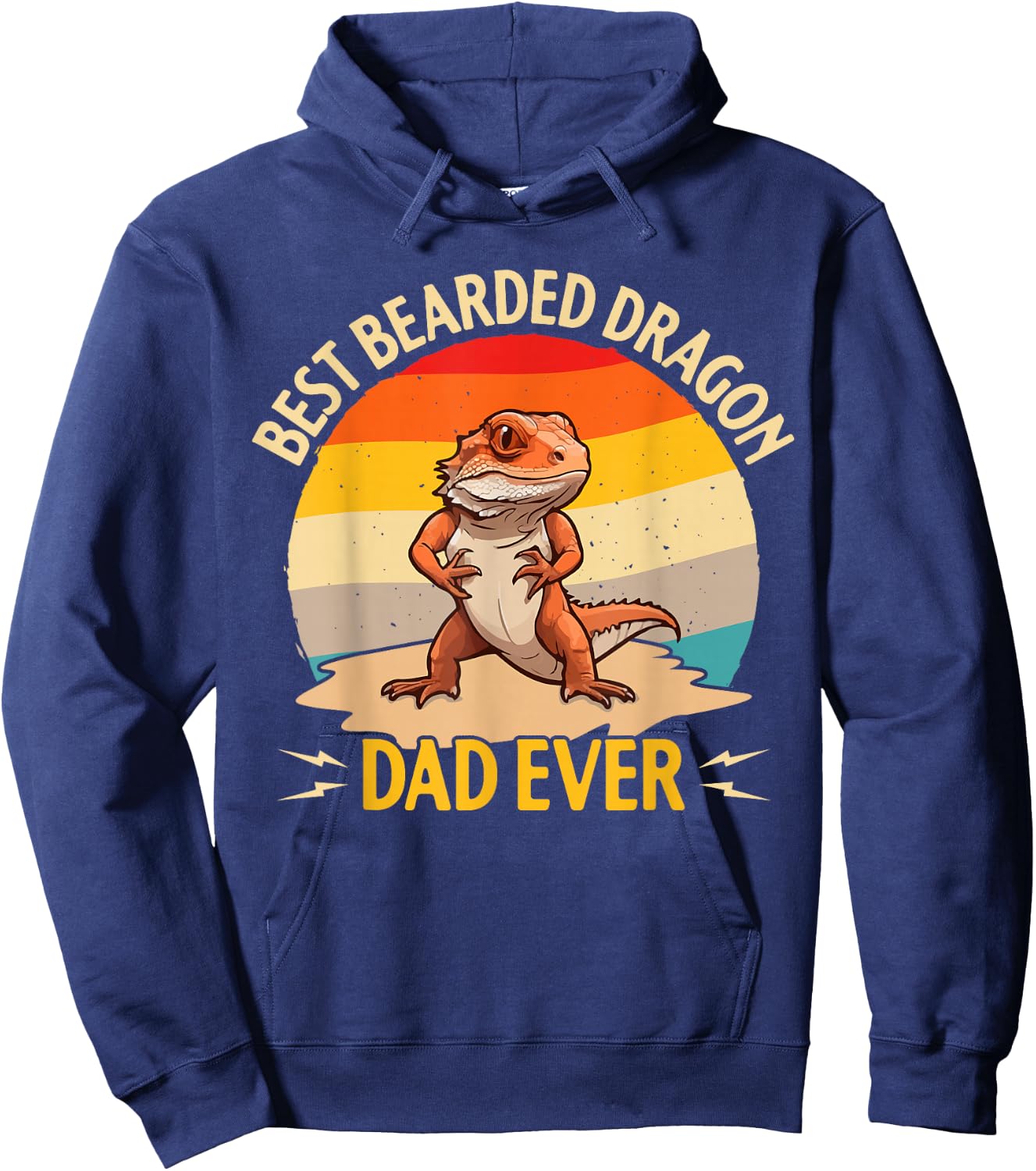 Best Bearded Dragon Dad Ever Hoodie - Hoodie | Navy