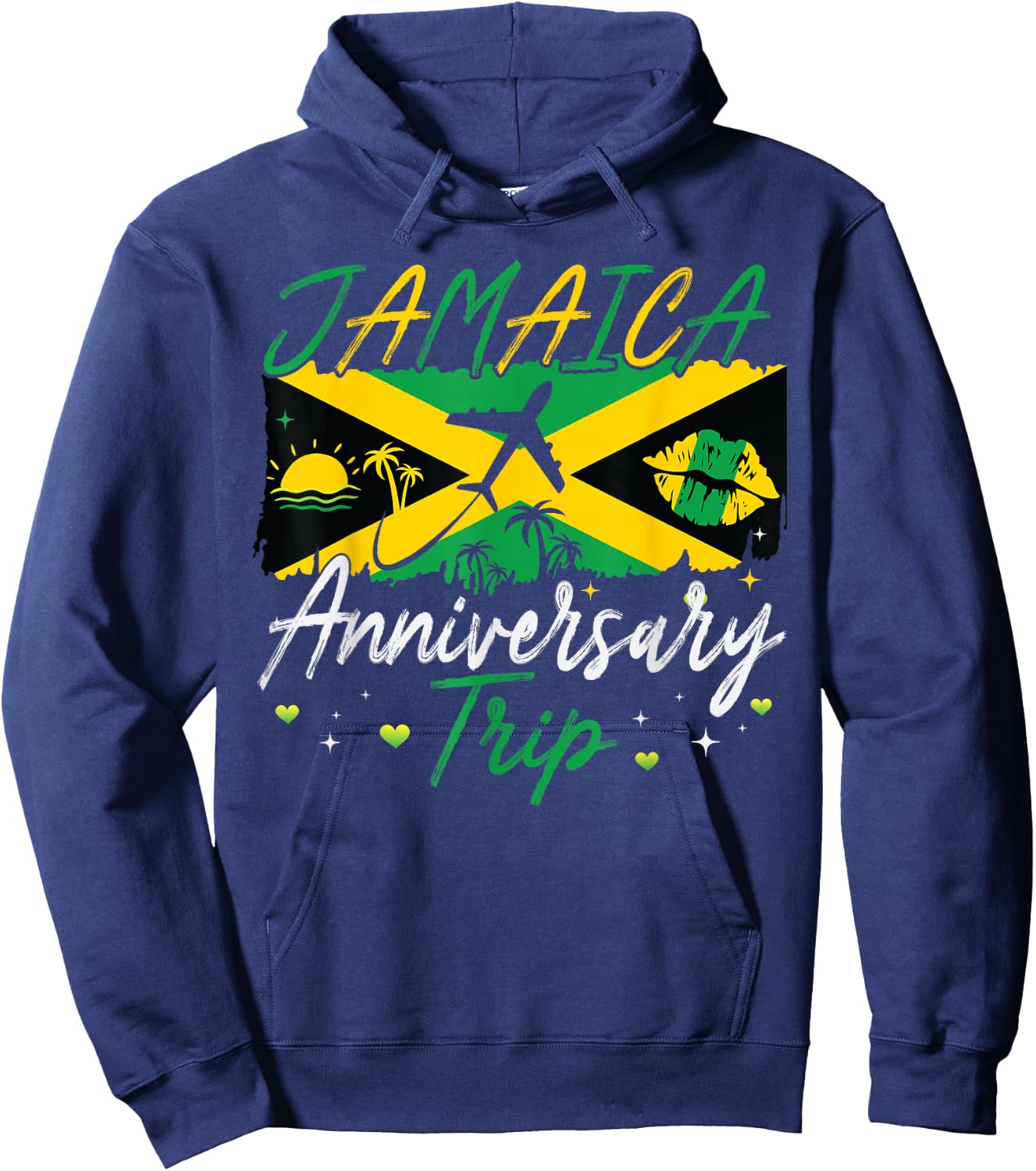 Jamaica Anniversary Trip 2026 Couple Summer Vacation Trip Hoodie - Hoodie | Navy