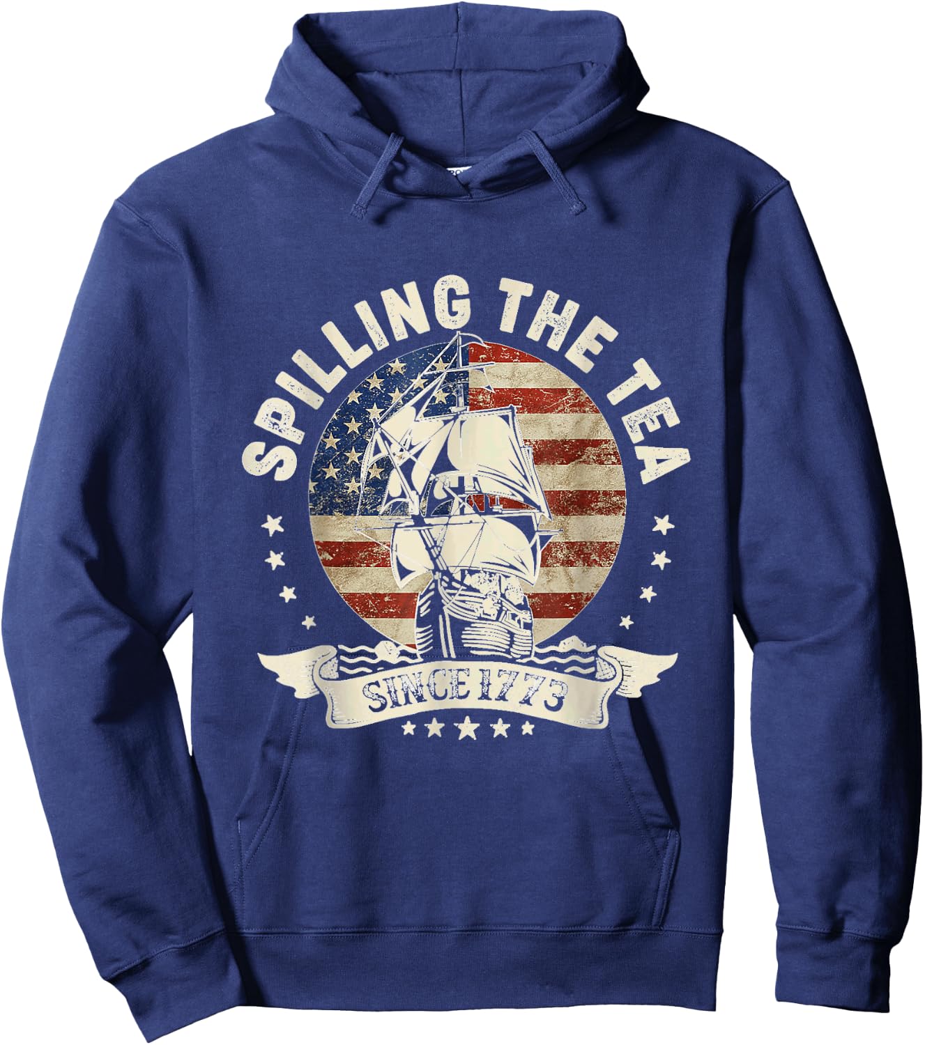 Spilling The Tea Since 1773 Shirt Patriotic 4th Of July Hoodie - Hoodie | Navy