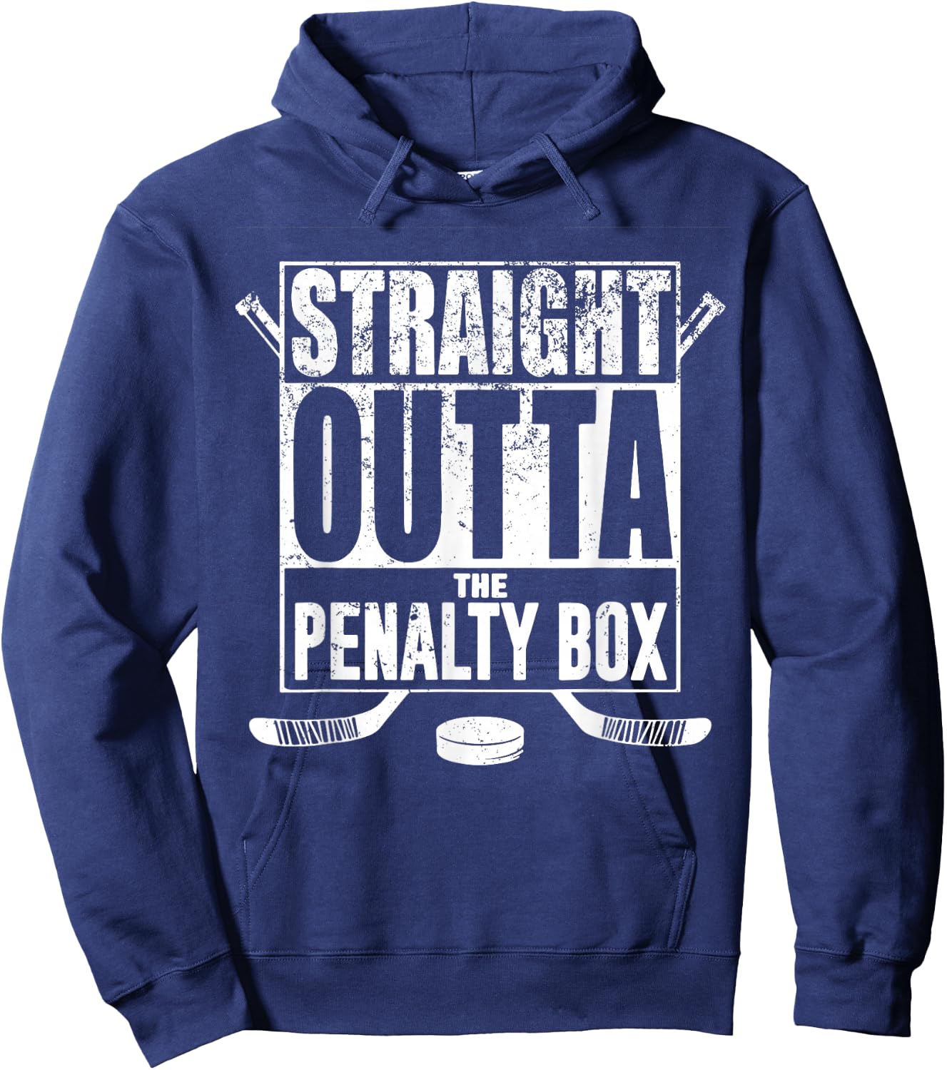 Straight Outta The Penalty Box Hockey Player Gift Hockey Hoodie - Hoodie | Navy