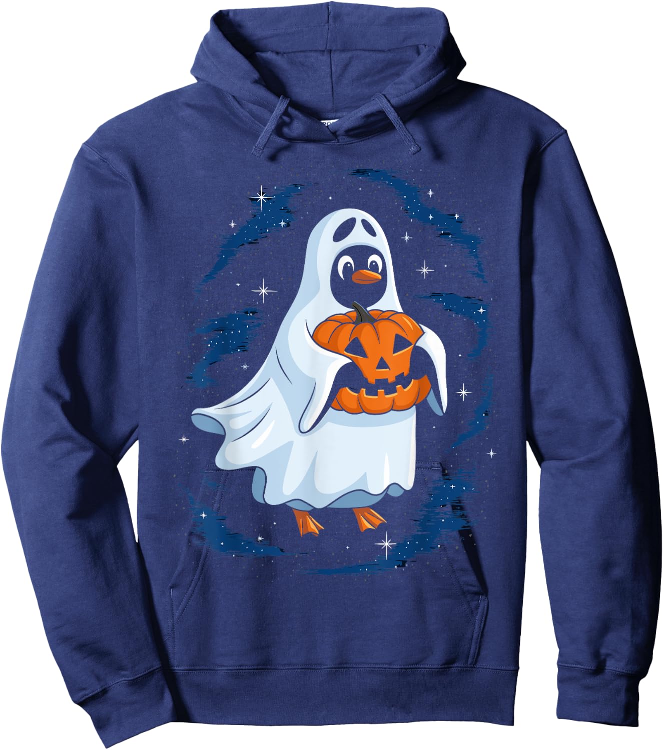 Funny Ghost Penguin Lovers Spooky Halloween Costume Hoodie - Hoodie | Navy