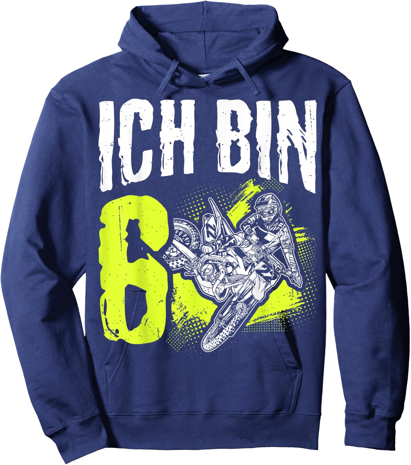ICH BIN 6. Geburtstag Motocross Geschenk Hoodie - Hoodie | Navy