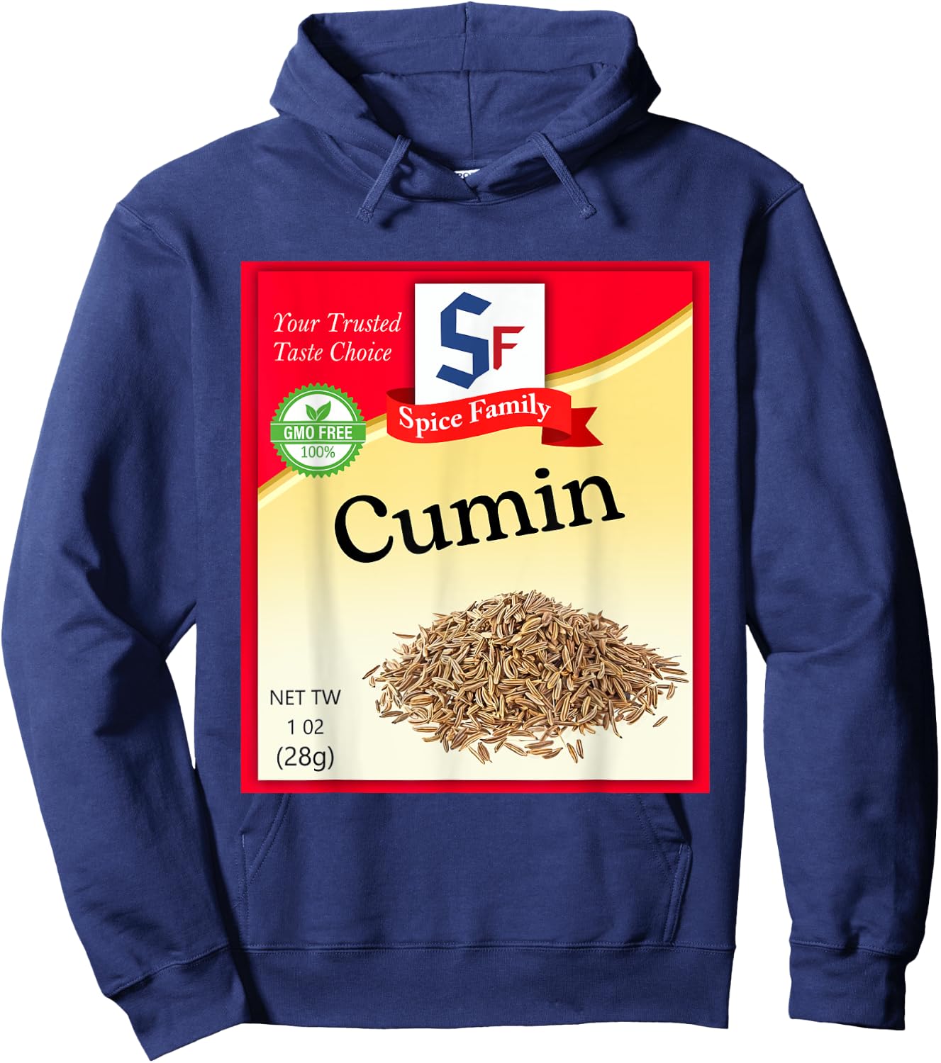 Cumin Condiment Costume Holiday Spice Costumes Hoodie - Hoodie | Navy