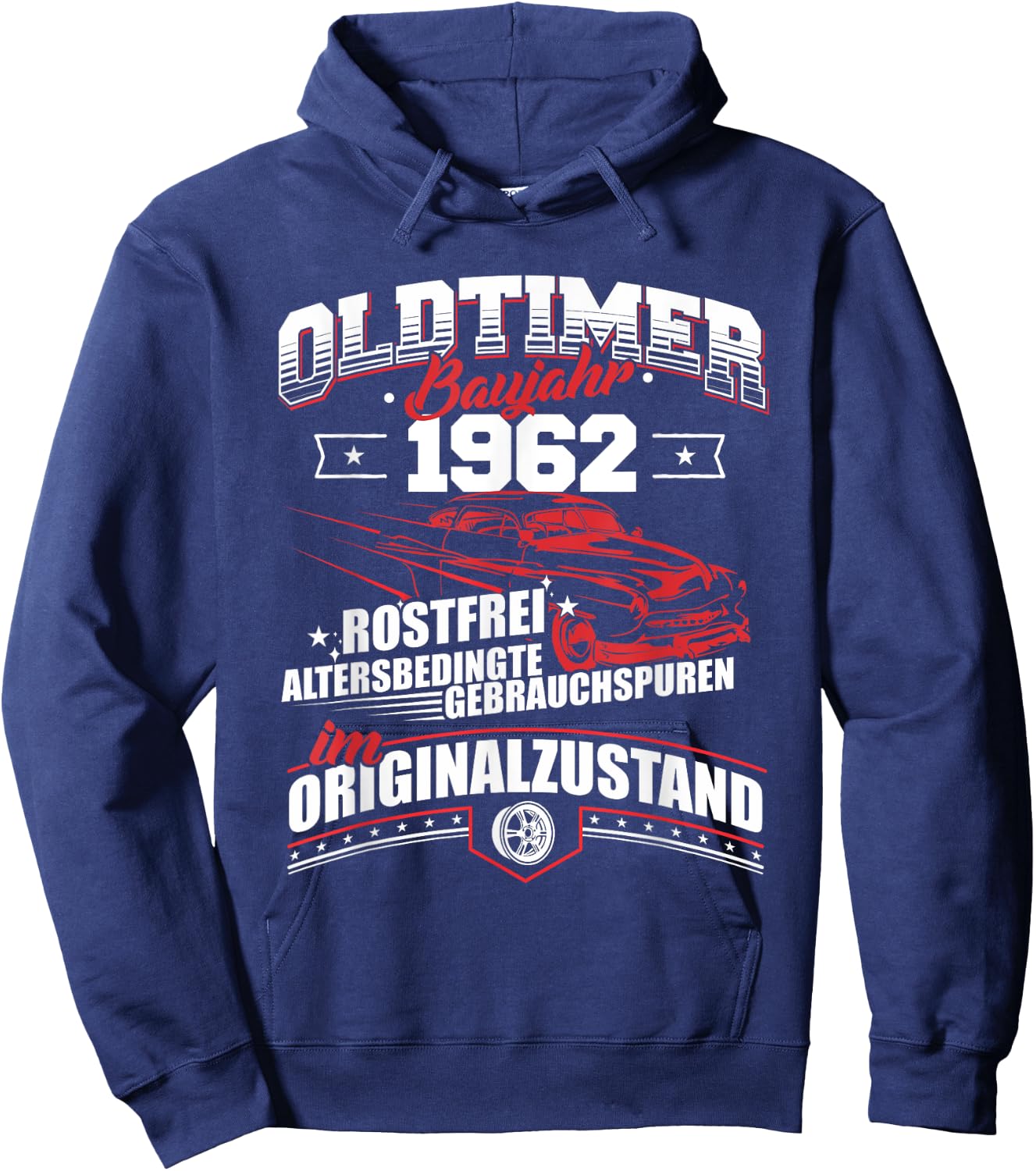 Oldtimer Baujahr 1962 Jahrgang Geburtsjahr Geburtstag Hoodie - Hoodie | Navy