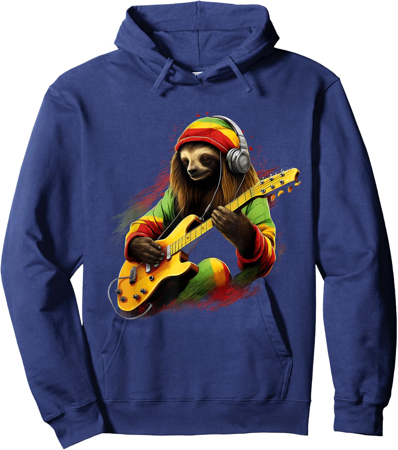 Reggae Music Jamaica Hippie Rastafari Rasta Reggae Sloth Hoodie - Hoodie | Navy