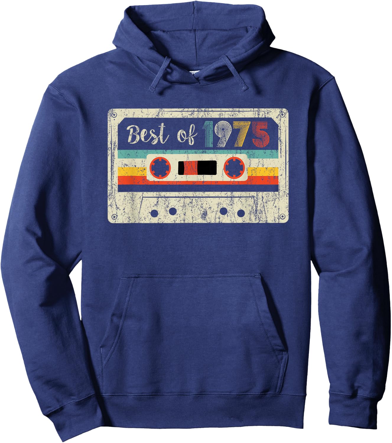 Best of 1975 Classic 1975 Cassette Tape Vintage Birthday Hoodie - Hoodie | Navy