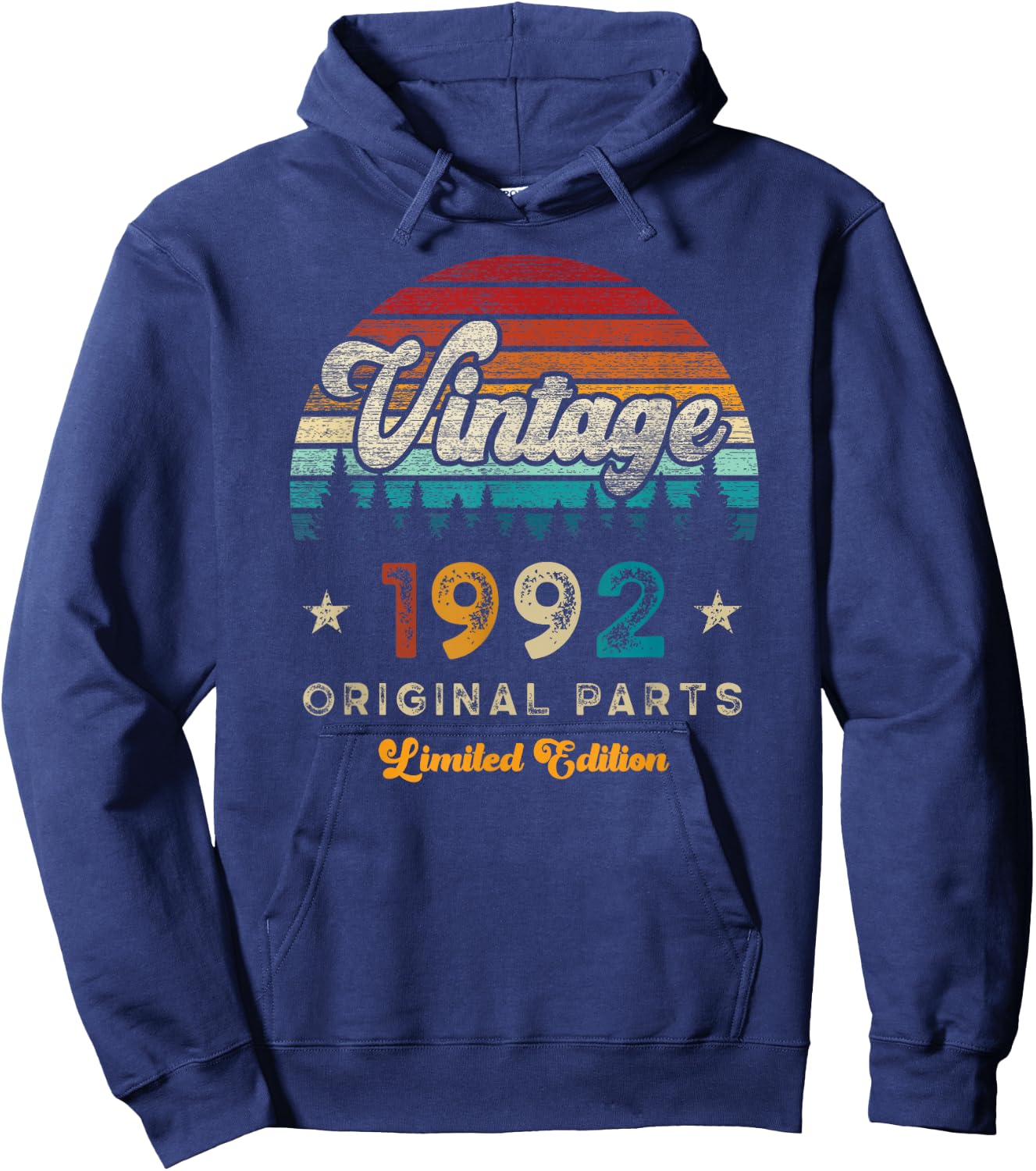 Vintage 1992 Anniversaire 34 Ans D'âge Limited Edition Hoodie - Hoodie | Navy