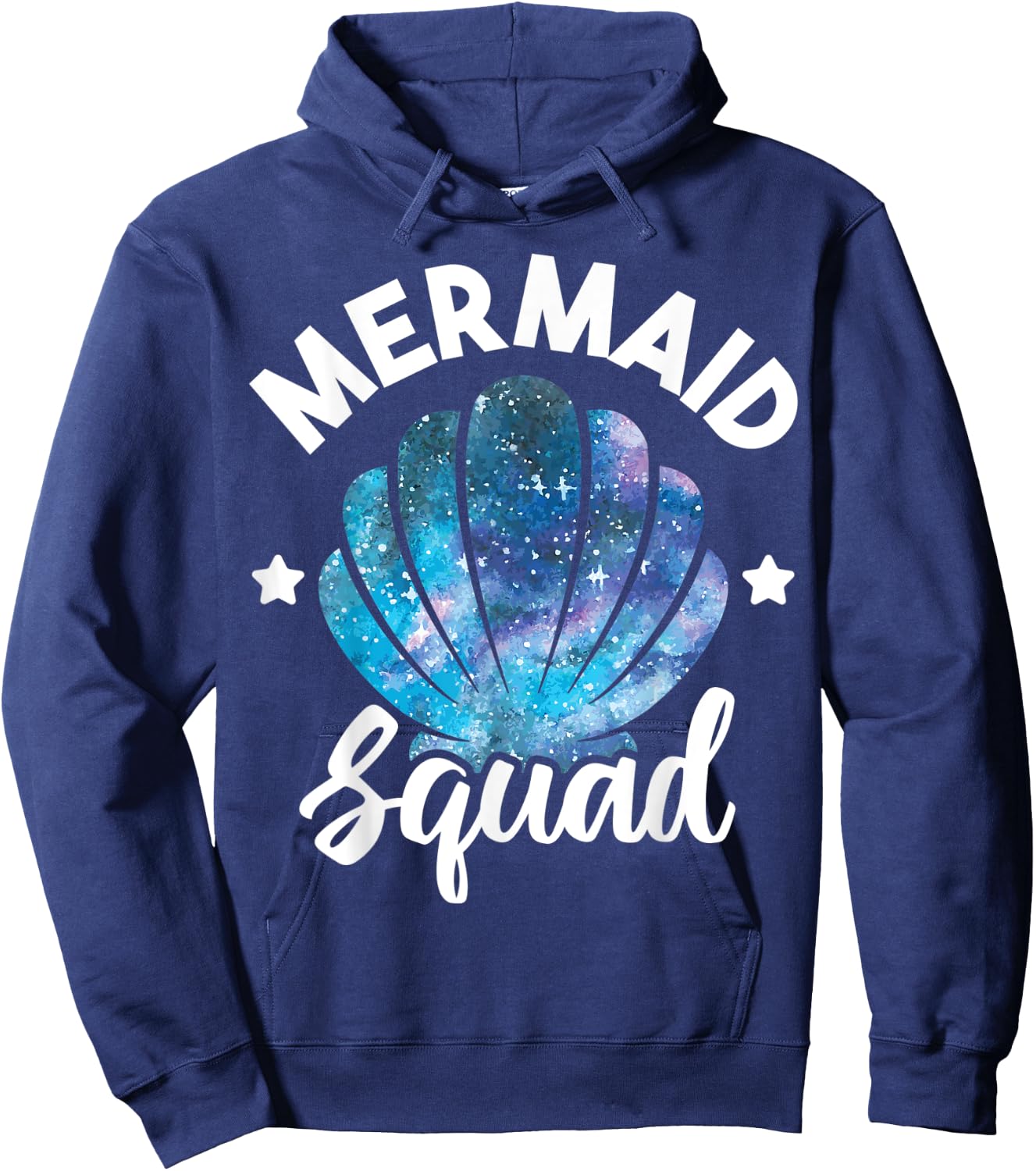 Cute Mermaid Squad Seashell Matching Mermaid Squad Party Hoodie - Hoodie | Navy