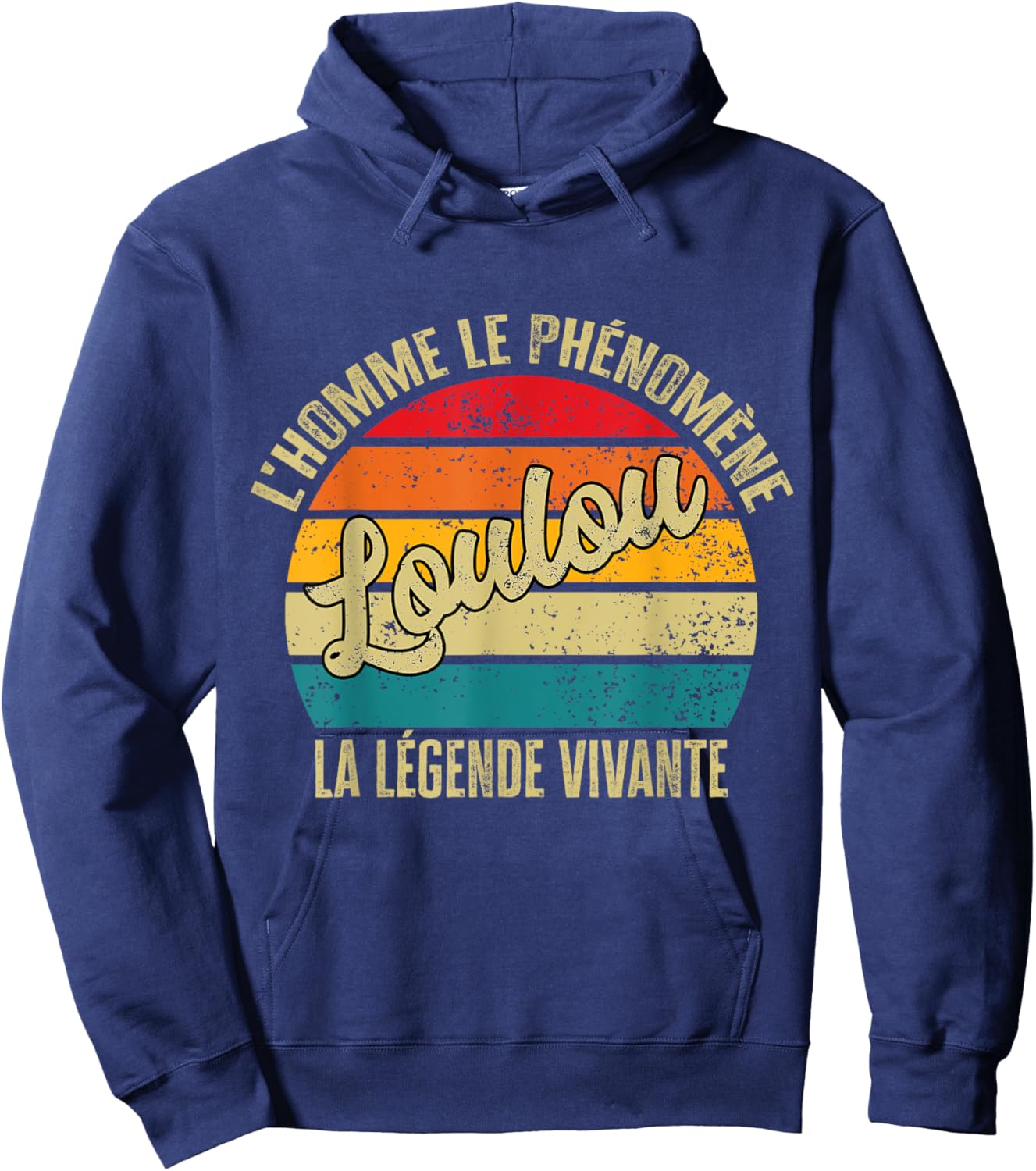Loulou Personalised Gift Humour Man The Legend Living , Black, S Hoodie - Hoodie | Navy