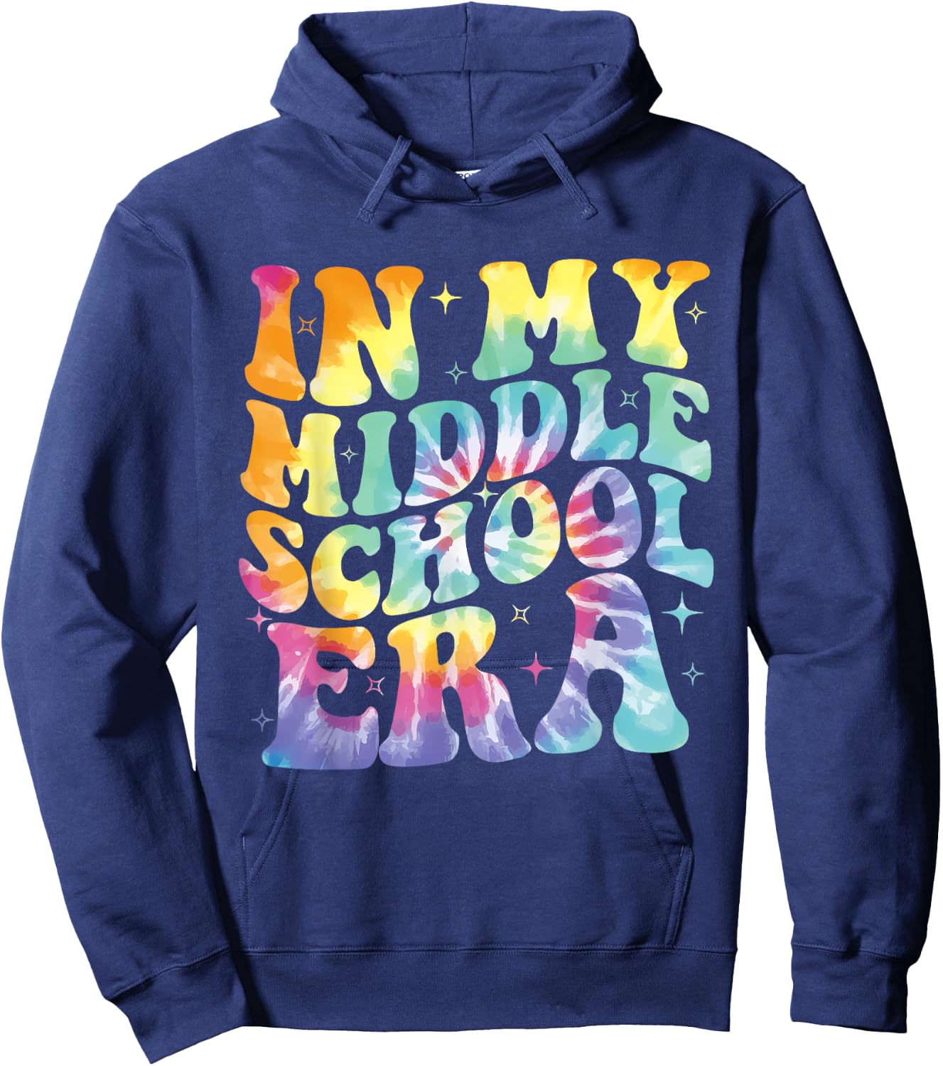 In My Middle School Era Back To School Teacher Groovy Women Kids Hoodie - Hoodie | Navy