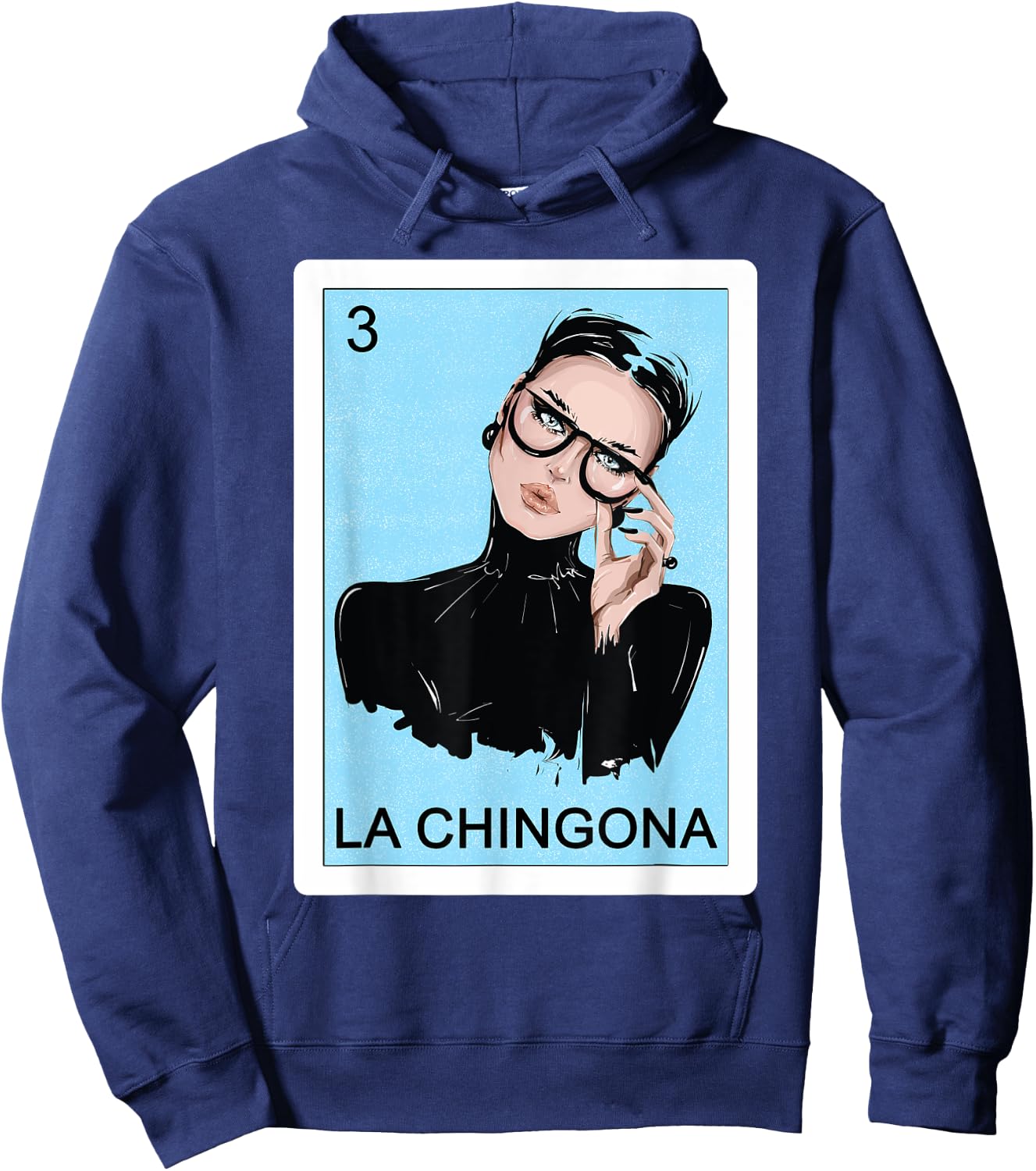 Funny Spanish-Mexican Bingo Gifts Women - La Chingona Hoodie - Hoodie | Navy