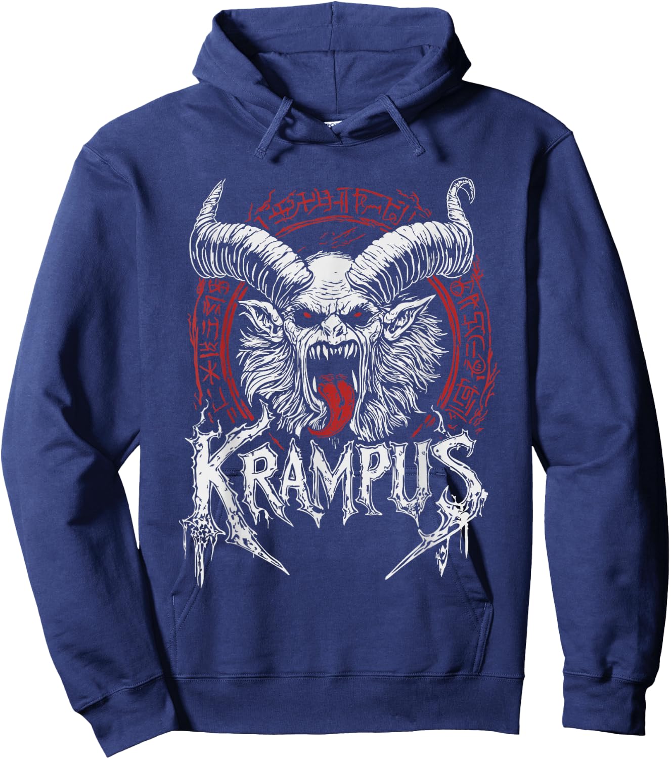 Kramperl Perchten Knecht Ruprecht Christmas Demon Krampus , black Hoodie - Hoodie | Navy