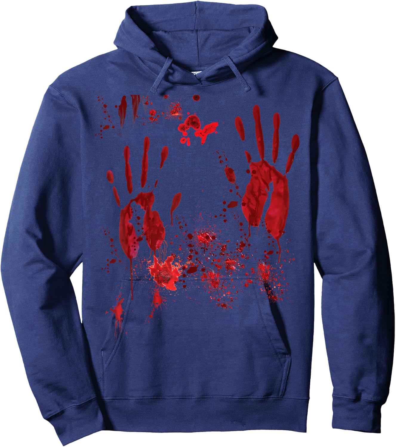 Halloween Bloody Hands Blood Splash Zombie Costume Men's , black Hoodie - Hoodie | Navy
