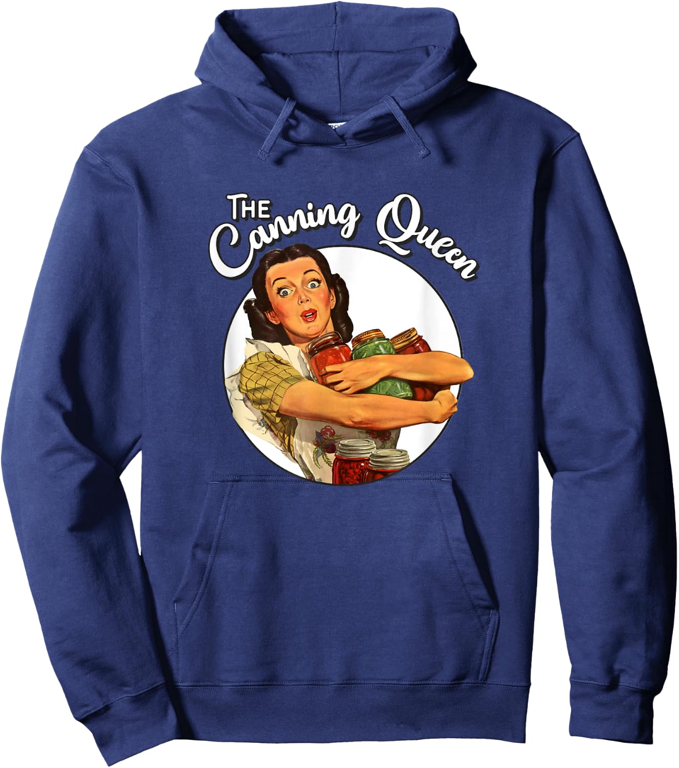The Canning Queen Vintage Mason Jars Canning Season Hoodie - Hoodie | Navy