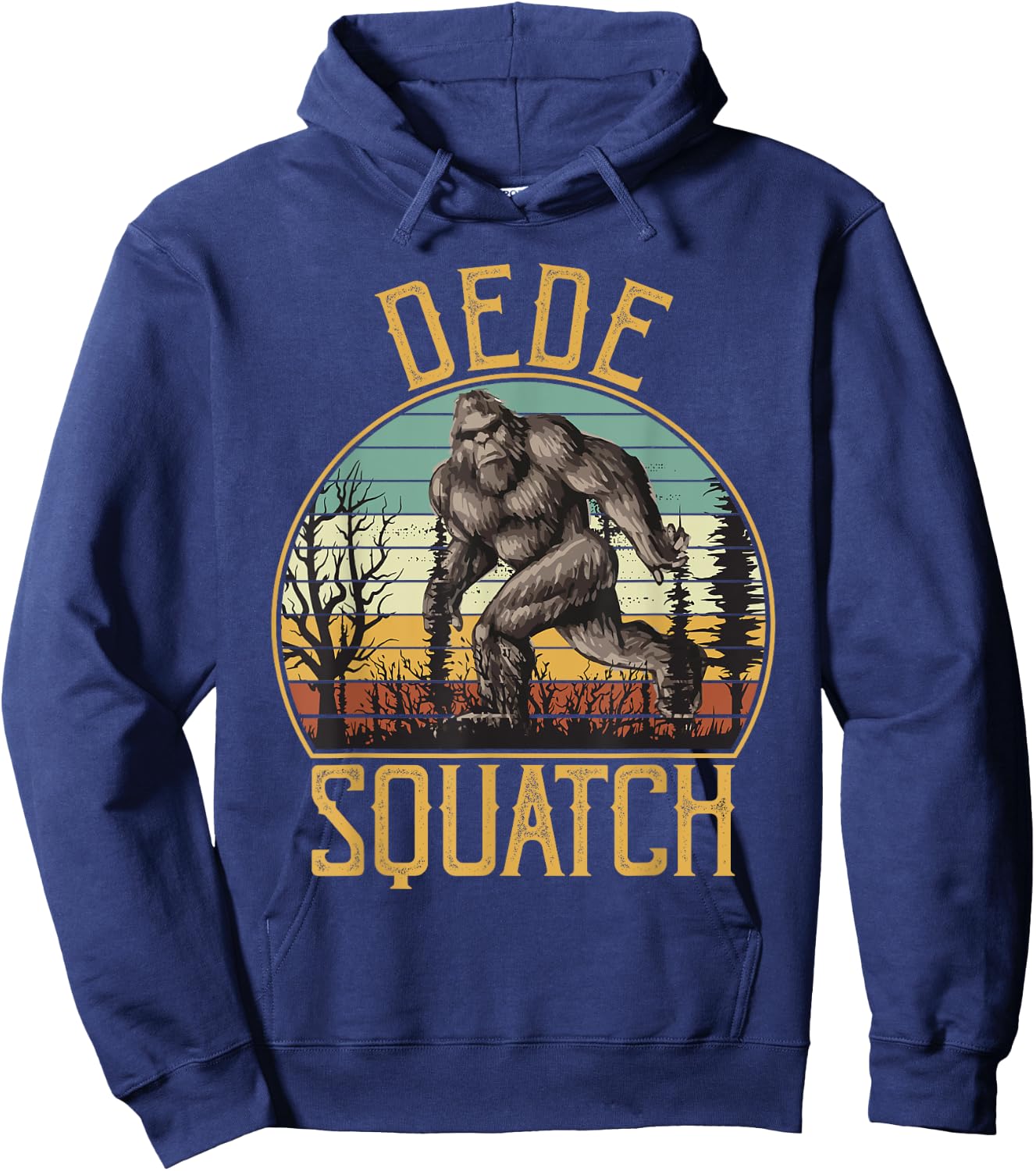 Dede Squatch Bigfoot Grandpa Sasquatch Family Matching Hoodie - Hoodie | Navy